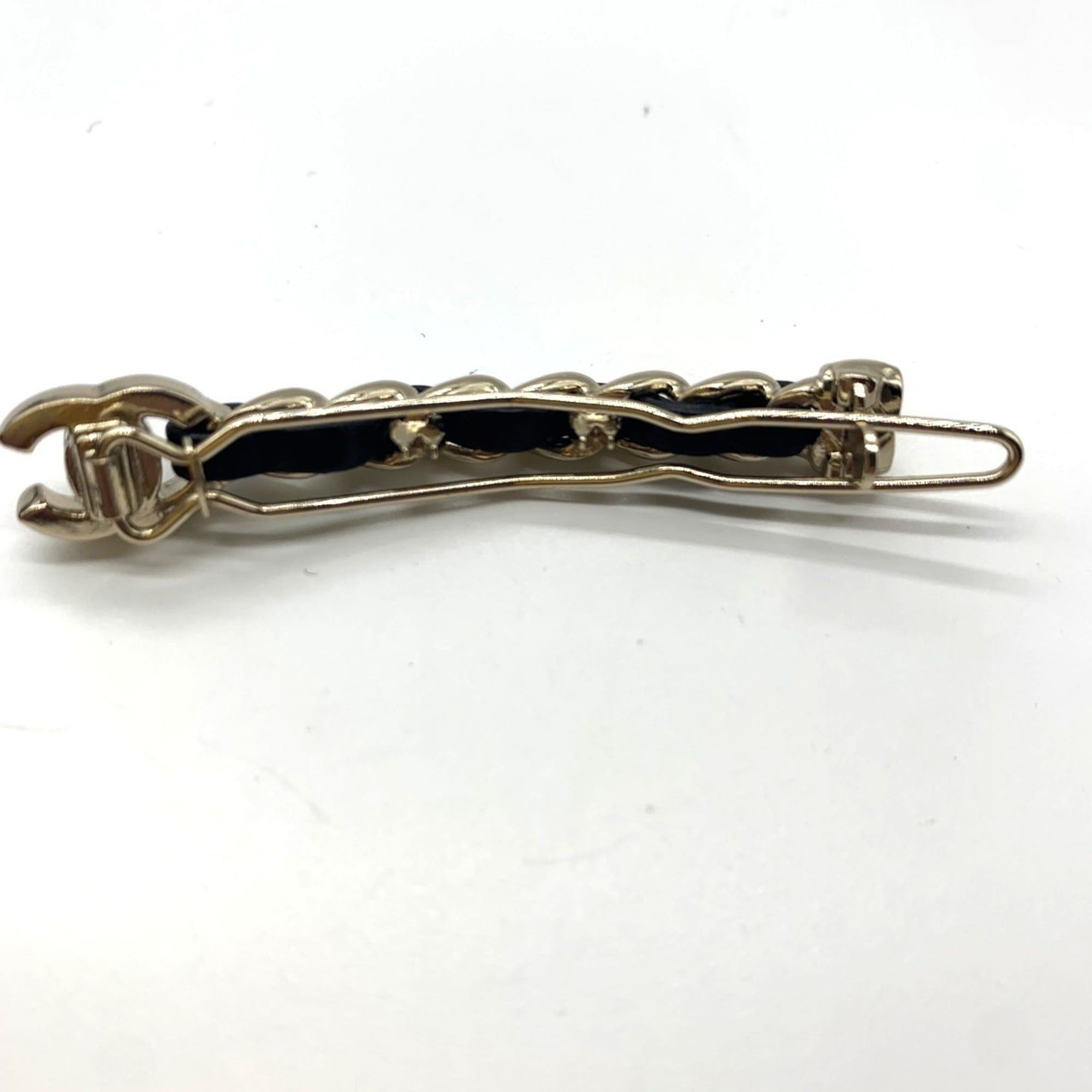 Chanel Chanel B21S Turnlock Coco Mark Design Barrette Hairpin Hair Accessory Gold/Black Women's CHANEL Size ONE SIZE - 2 Thumbnail