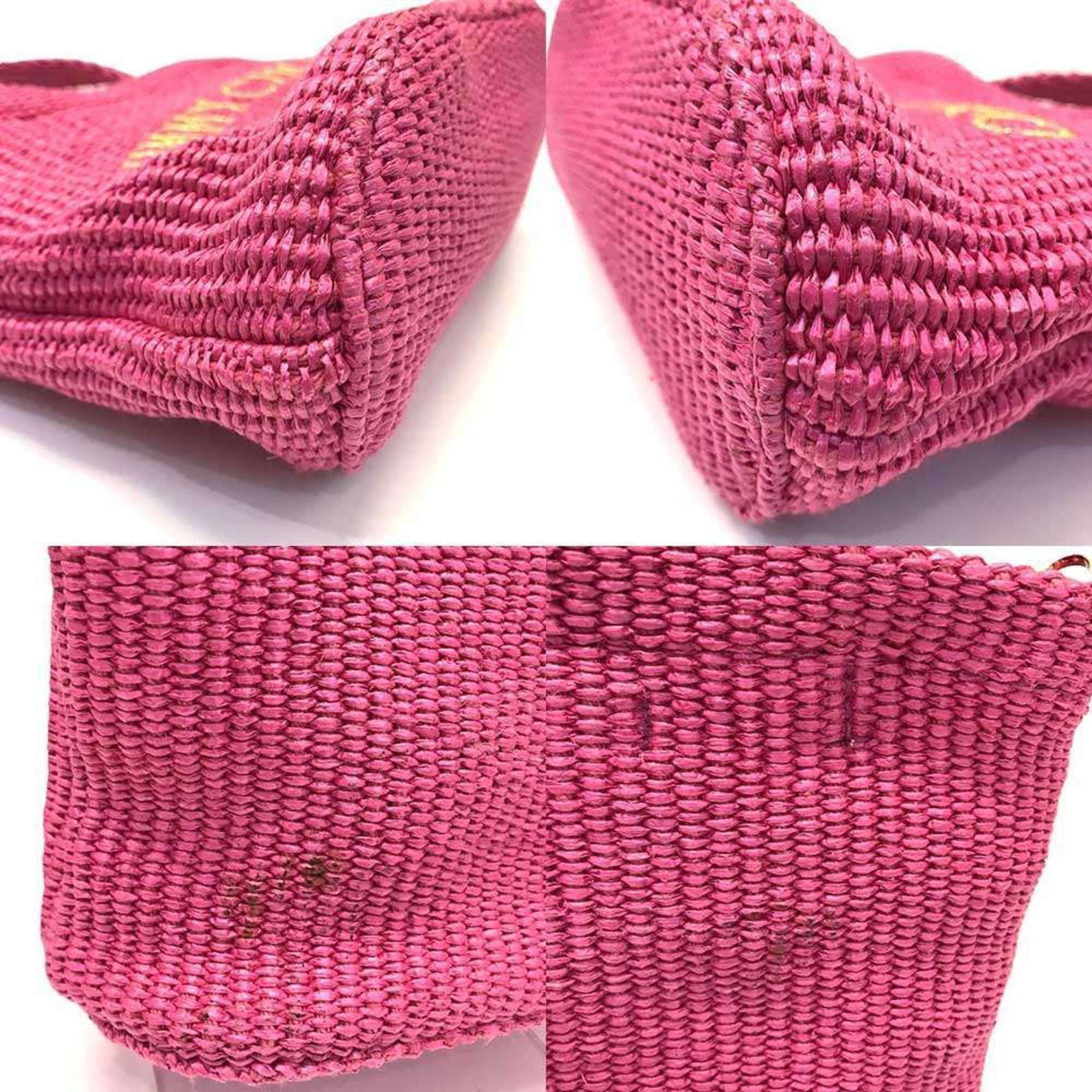 Jimmy Choo Jimmy Choo East West Mini Raffia Beach Tote Bag, Pink, for Women Size ONE SIZE - 3 Thumbnail