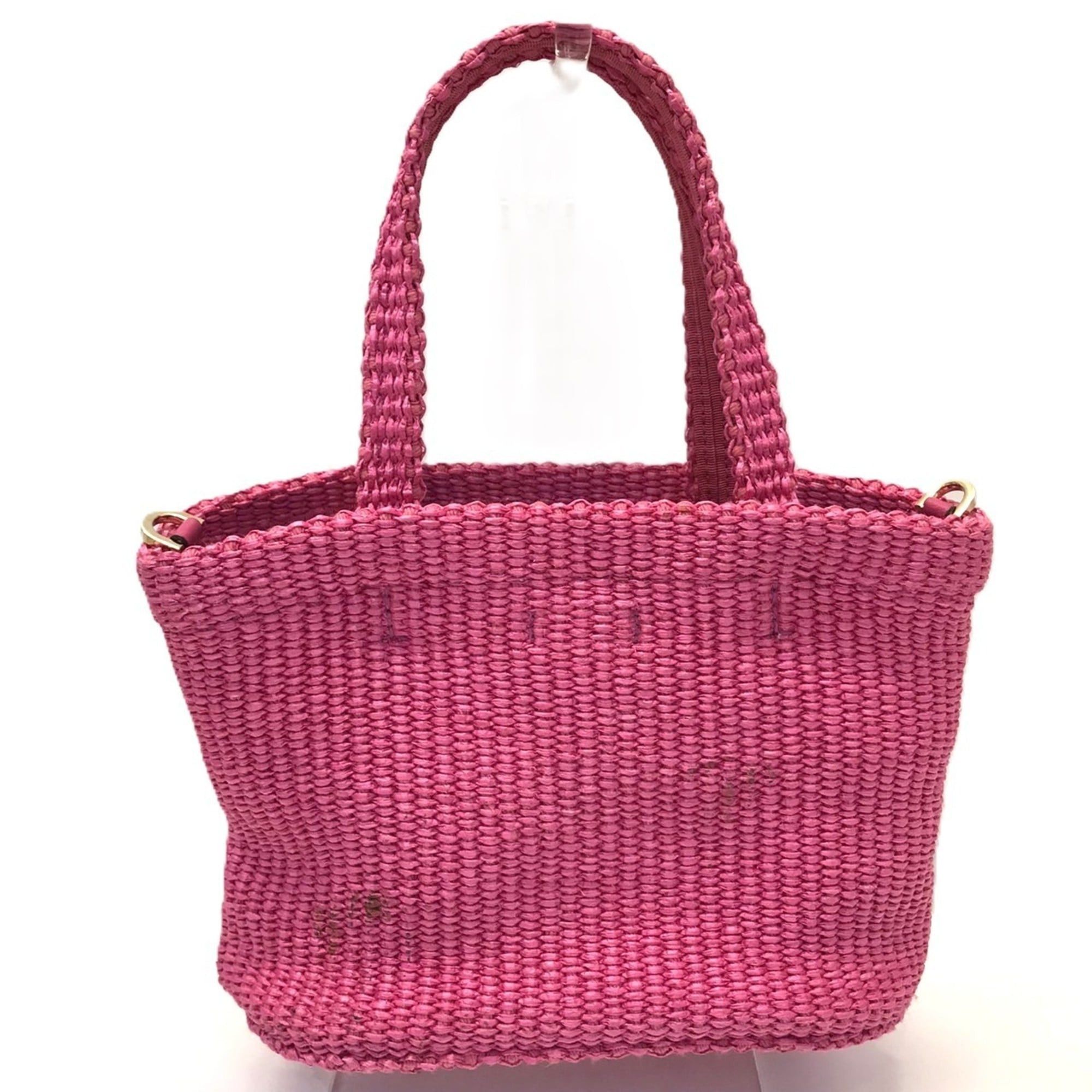Jimmy Choo Jimmy Choo East West Mini Raffia Beach Tote Bag, Pink, for Women Size ONE SIZE - 2 Thumbnail