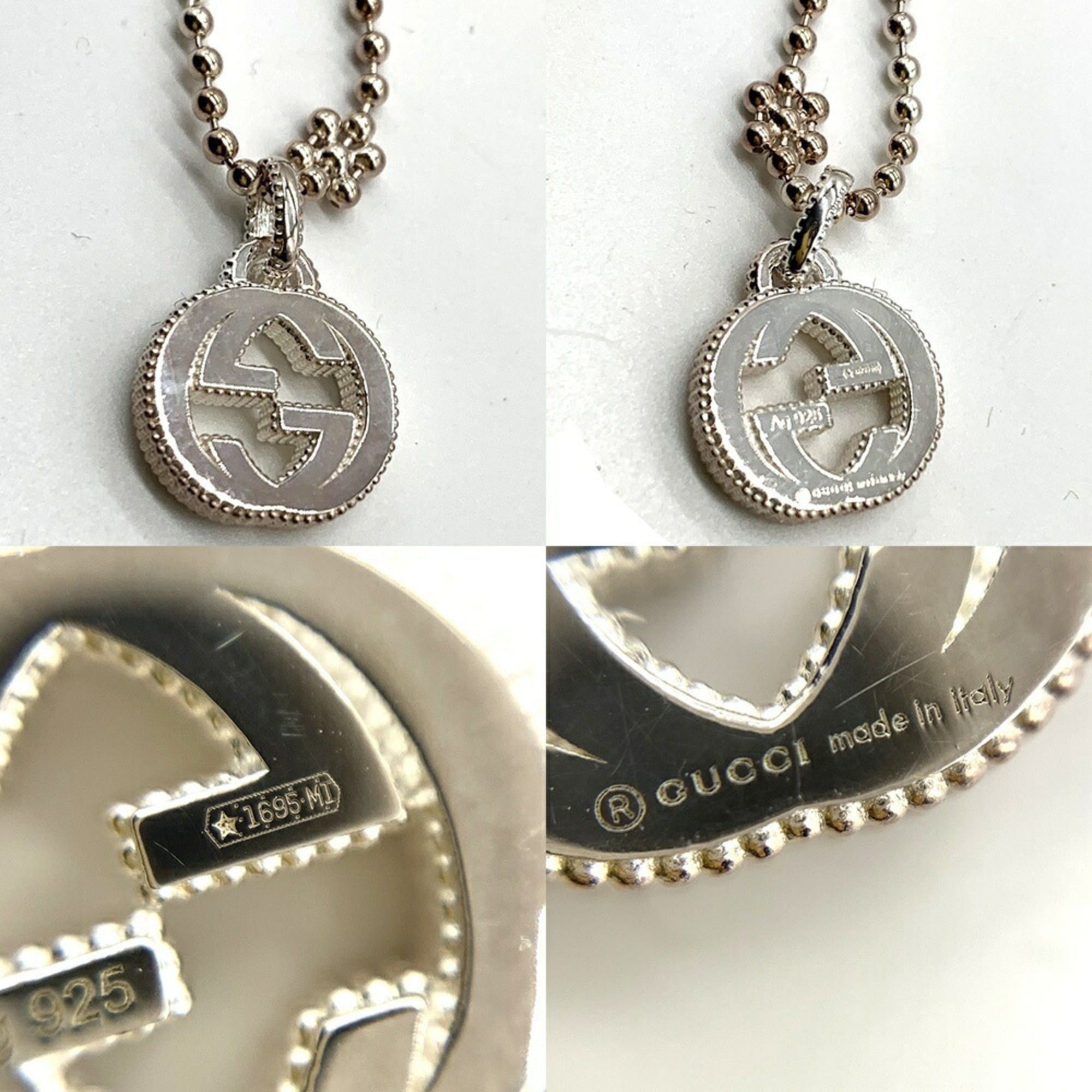 Gucci Gucci Interlocking G Flower Necklace, Sterling Silver 925, Women's GUCCI Size ONE SIZE - 3 Thumbnail