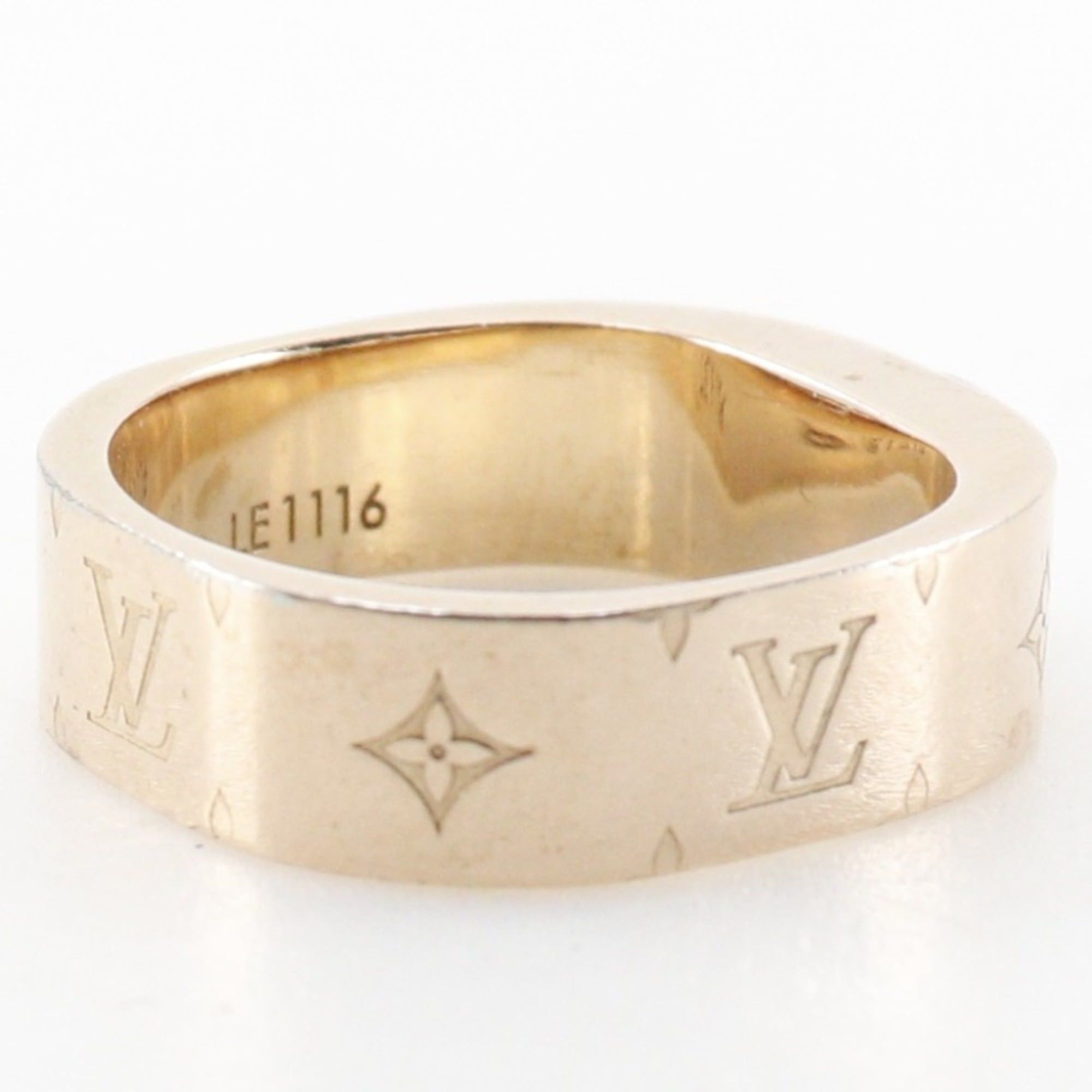 Louis Vuitton Louis Vuitton Berg Nanogram Ring, Size 13, M00214, Gold Plated, Pink Gold, LE1116, Approx. 5.4g, Women's. Size ONE SIZE - 4 Thumbnail