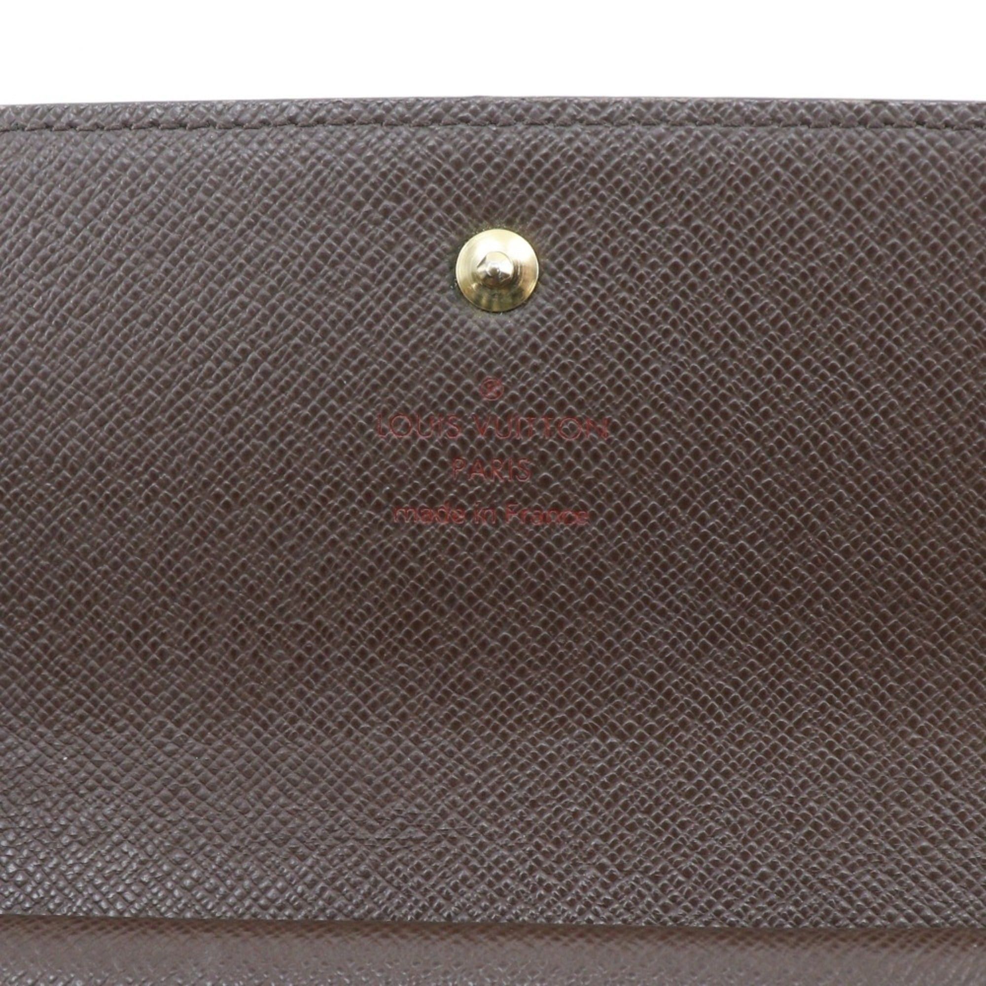 Louis Vuitton Louis Vuitton Portefeuille International Long Wallet N61217 Damier Canvas 2009 Brown TH4079 Snap Button Unisex Size ONE SIZE - 14 Thumbnail