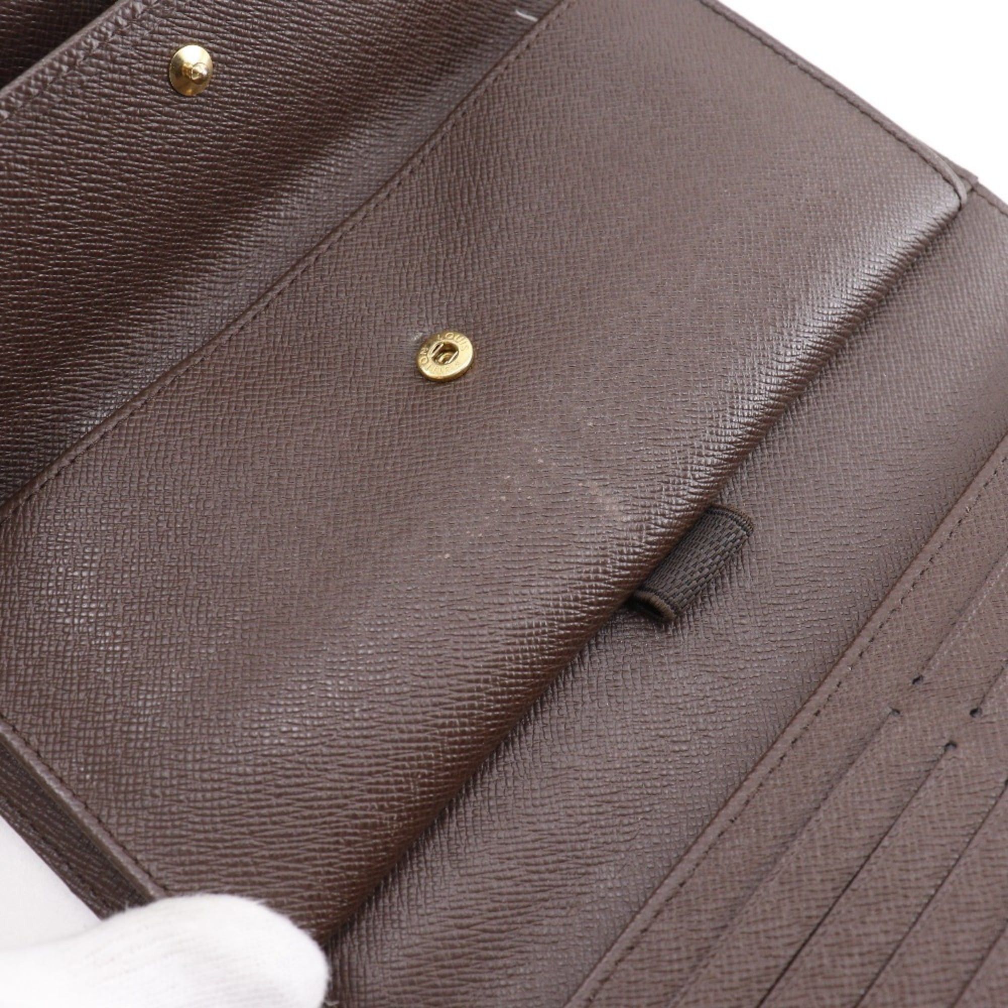 Louis Vuitton Louis Vuitton Portefeuille International Long Wallet N61217 Damier Canvas 2009 Brown TH4079 Snap Button Unisex Size ONE SIZE - 13 Thumbnail
