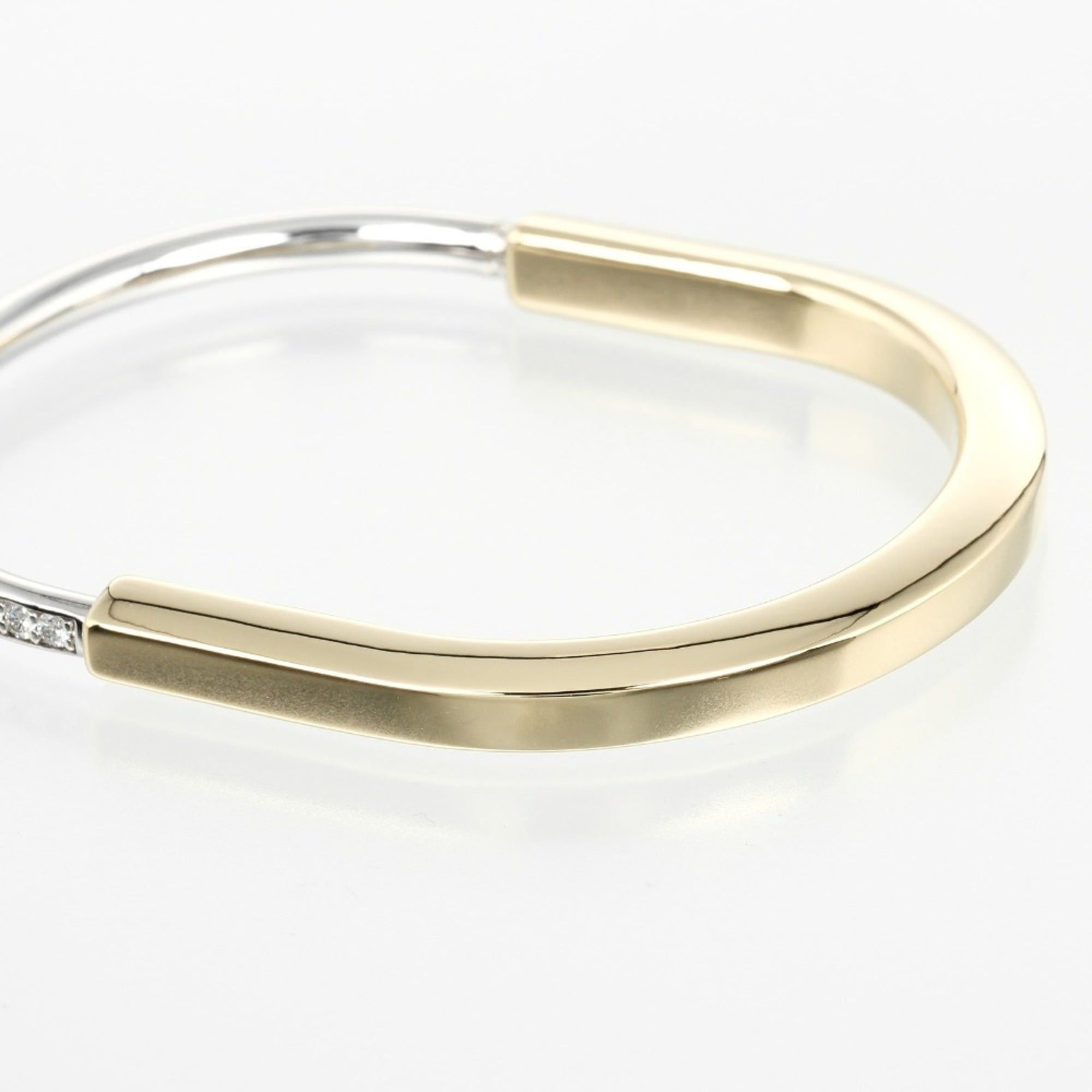 Tiffany & Co. Tiffany & Co. Lock Bracelet, 18K Yellow Gold x White Diamond, Approx. 38g, Women's. Size ONE SIZE - 8 Thumbnail