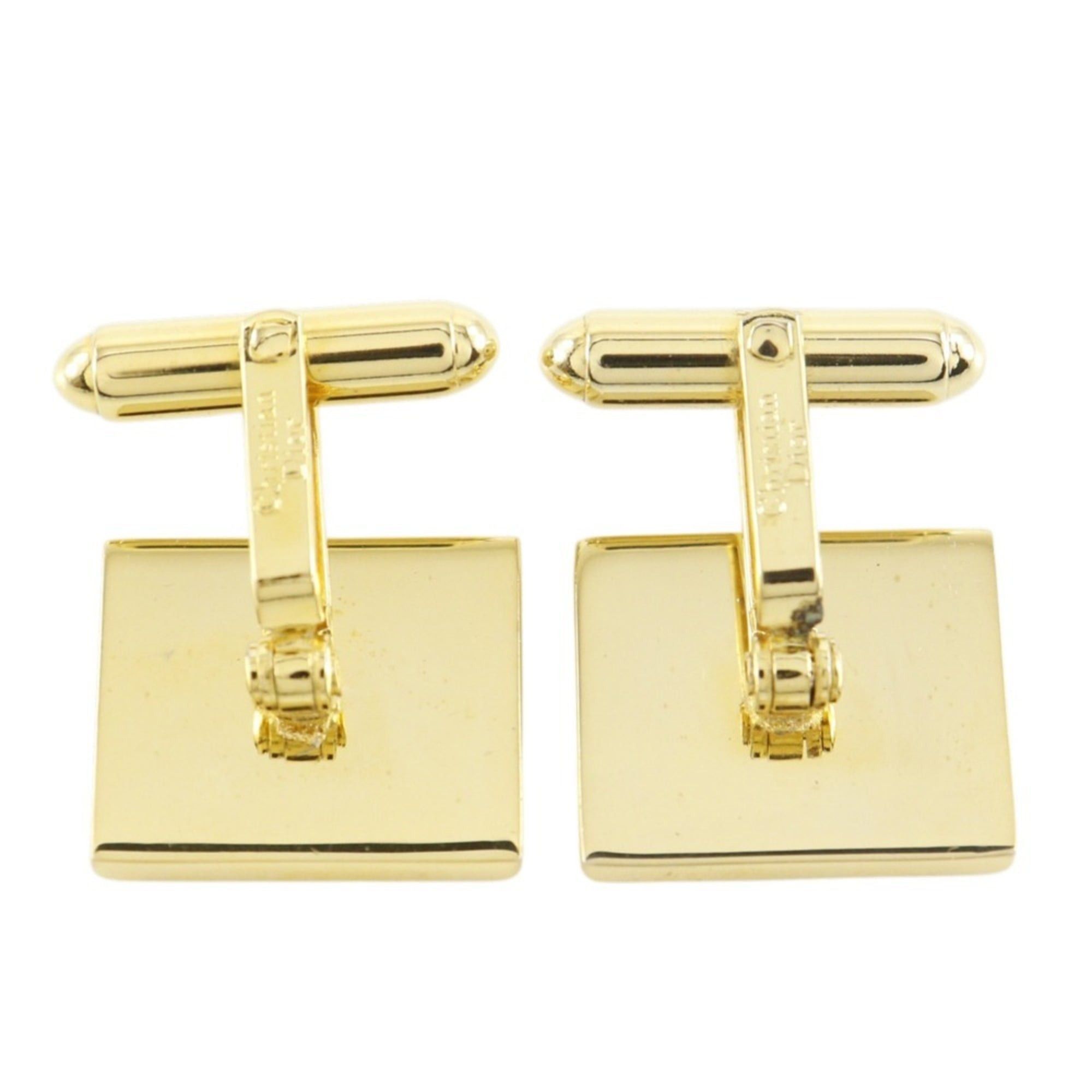 Dior Christian Dior logo cufflinks, gold plated, square shape, for men. Size ONE SIZE - 3 Thumbnail
