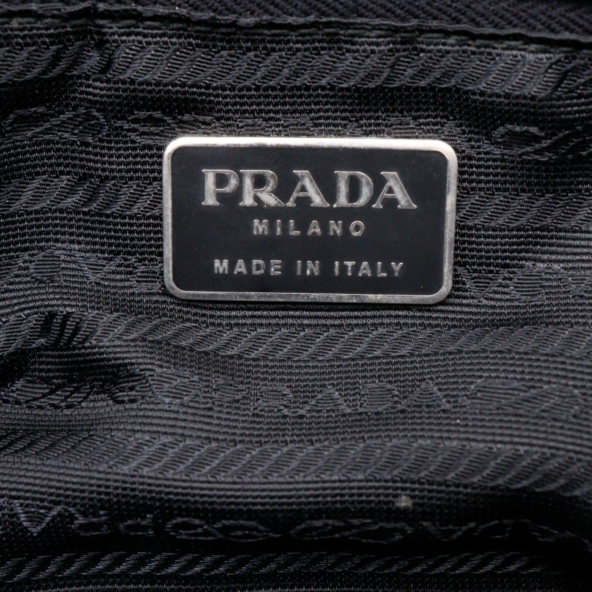 Prada Prada Mini Boston Handbag, Nylon, Black, A5 Size, Zipper, Women's Size ONE SIZE - 15 Thumbnail