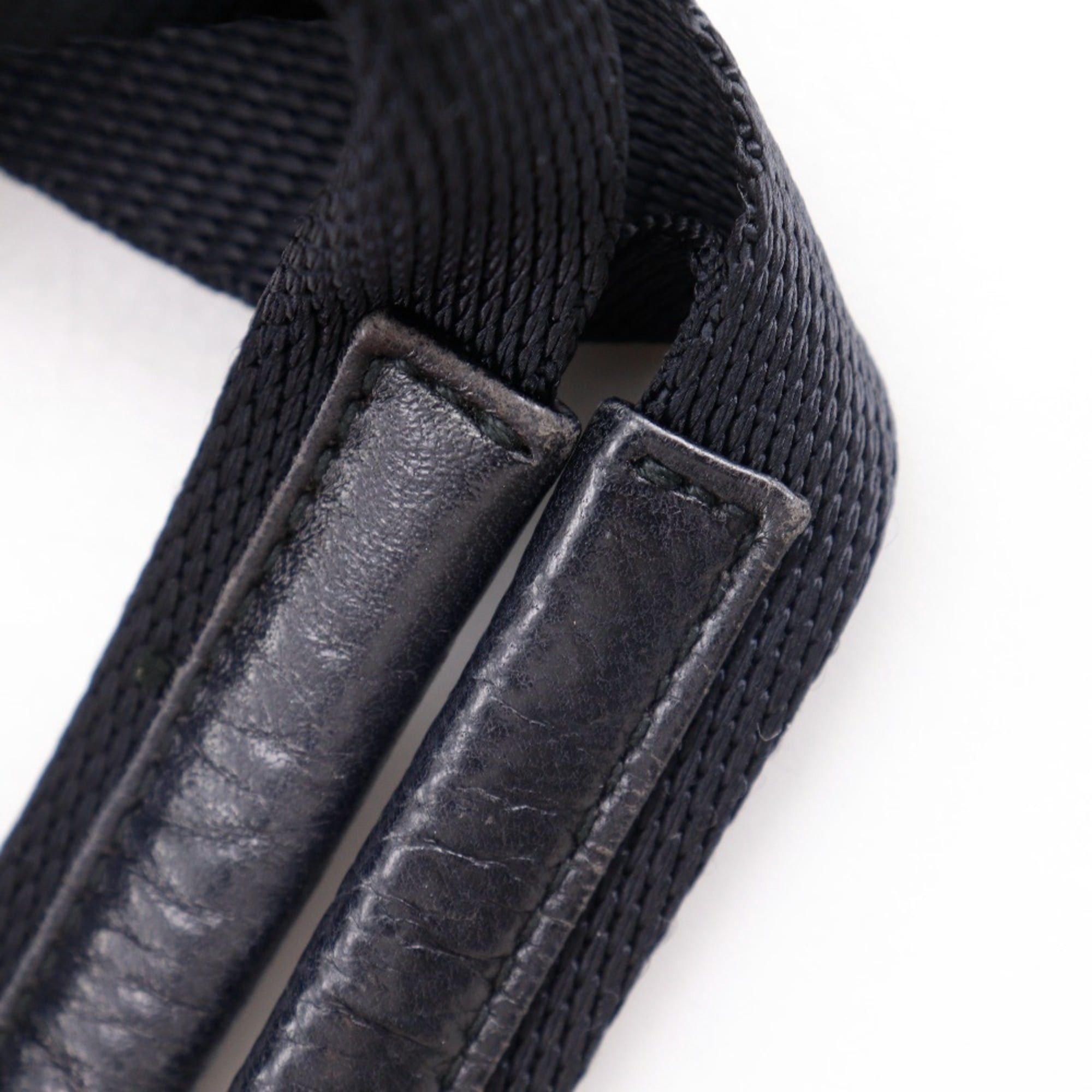 Prada Prada Mini Boston Handbag, Nylon, Black, A5 Size, Zipper, Women's Size ONE SIZE - 13 Thumbnail