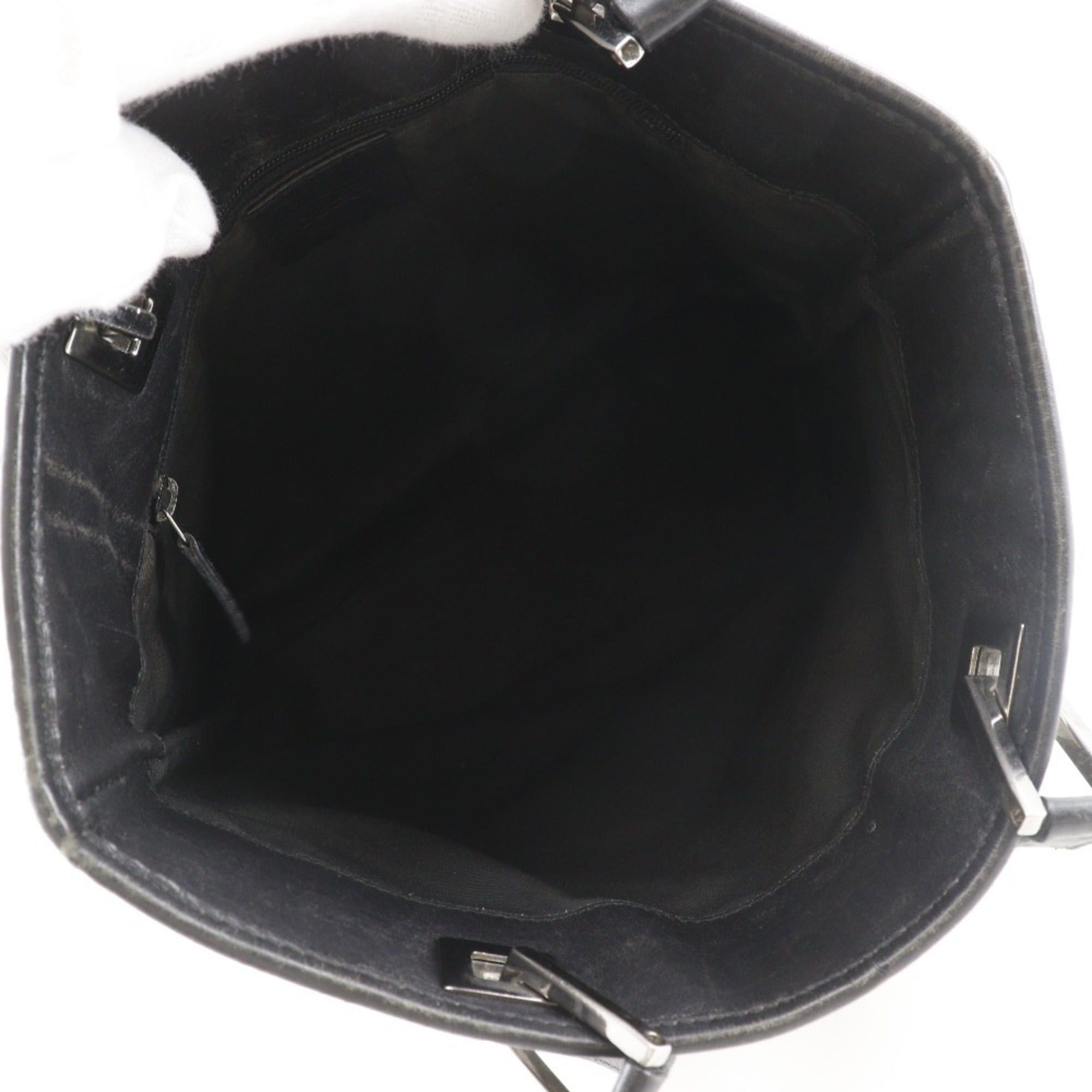 Gucci Gucci GG Denim Tote Bag 31244, Black Denim, A5 Size, Open, Women's Size ONE SIZE - 6 Thumbnail