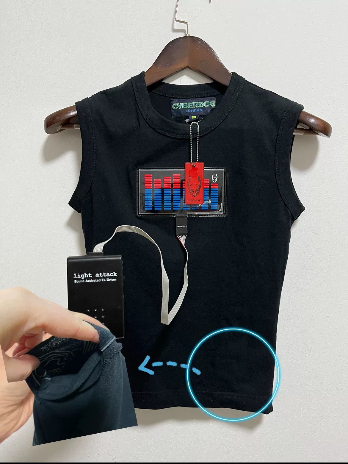 THE H.W.DOG&CO. Cyberdog Sound - Controlled LED T - shirt Size US M / EU 48-50 / 2 - 6 Thumbnail