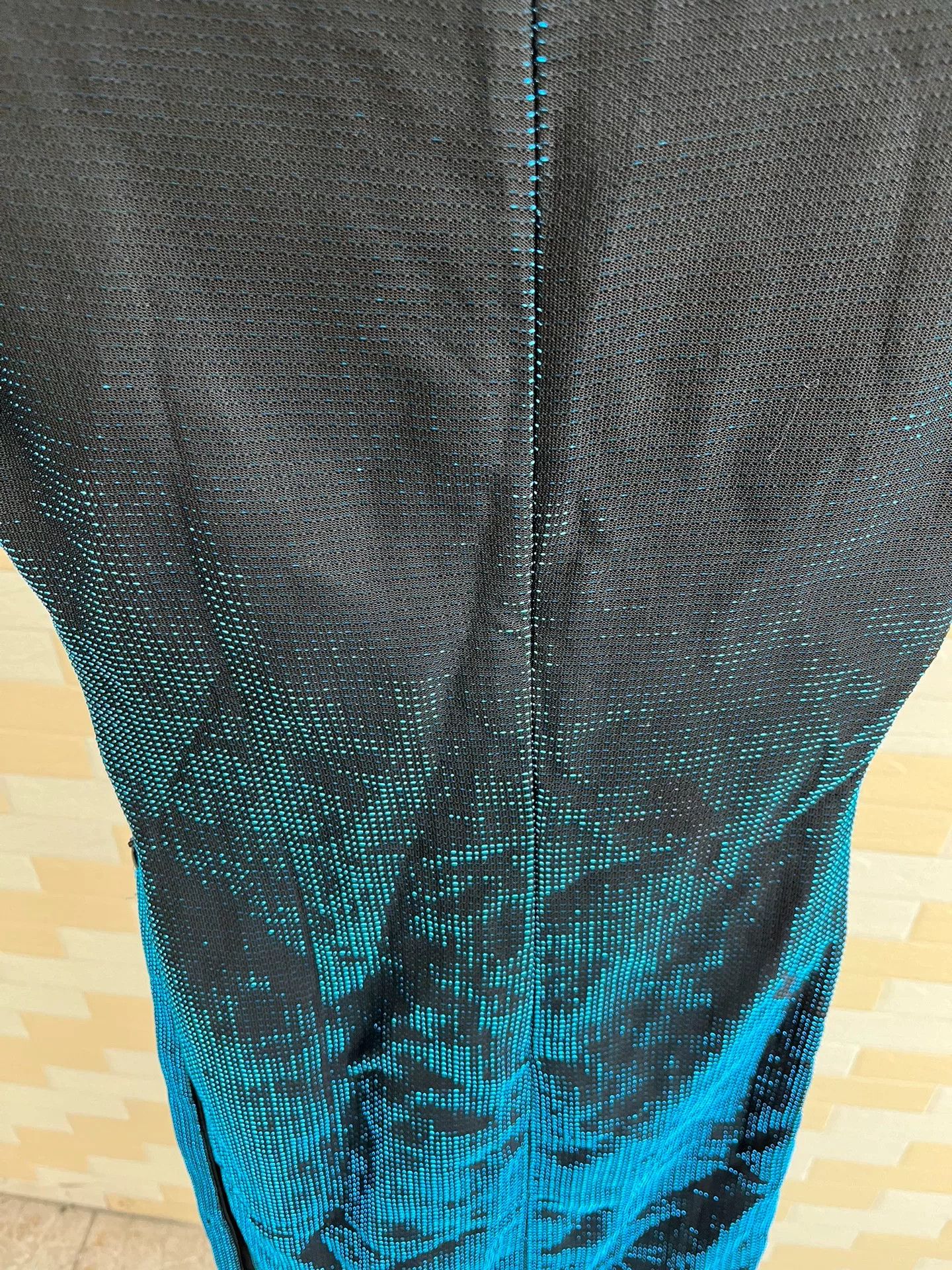 Fotus Fotus Fluorescent Blue Ripple Dress Top Size M / US 6-8 / IT 42-44 - 6 Thumbnail