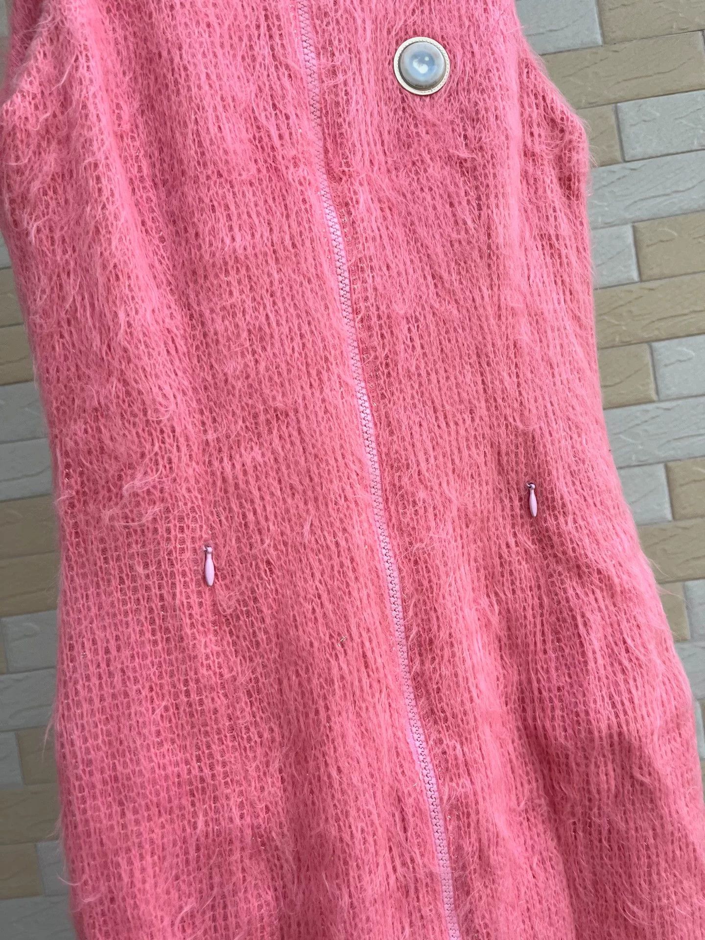 Fotus FOTUS Pink Fuzzy Sleeveless Dress Size M / US 6-8 / IT 42-44 - 2 Thumbnail