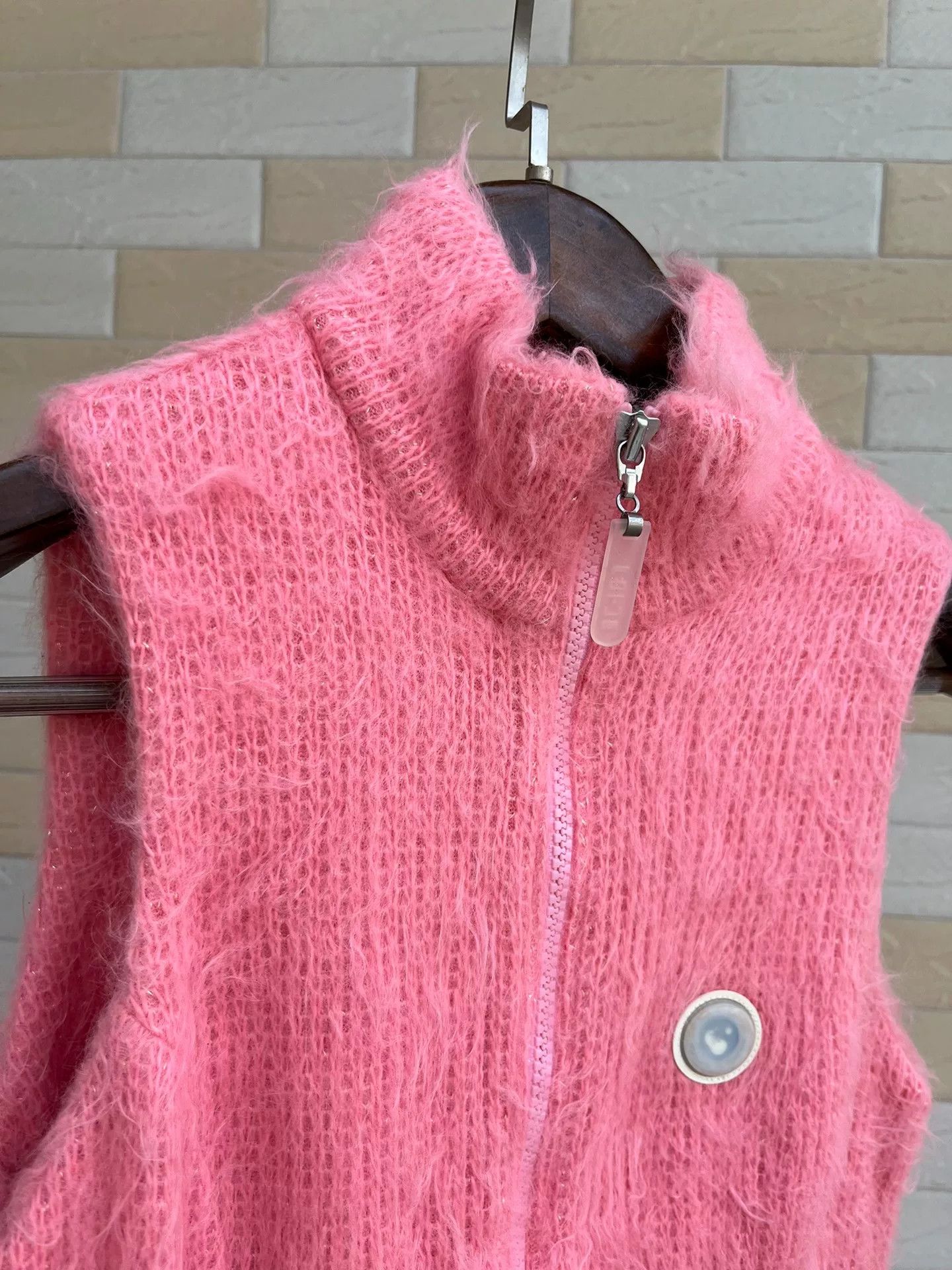 Fotus FOTUS Pink Fuzzy Sleeveless Dress Size M / US 6-8 / IT 42-44 - 5 Thumbnail