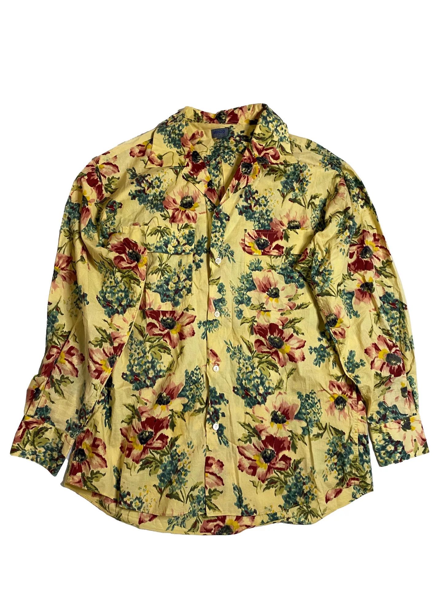 Kenzo KENZO Vintage Floral Print Shirt Size US M / EU 48-50 / 2 - 2 Thumbnail