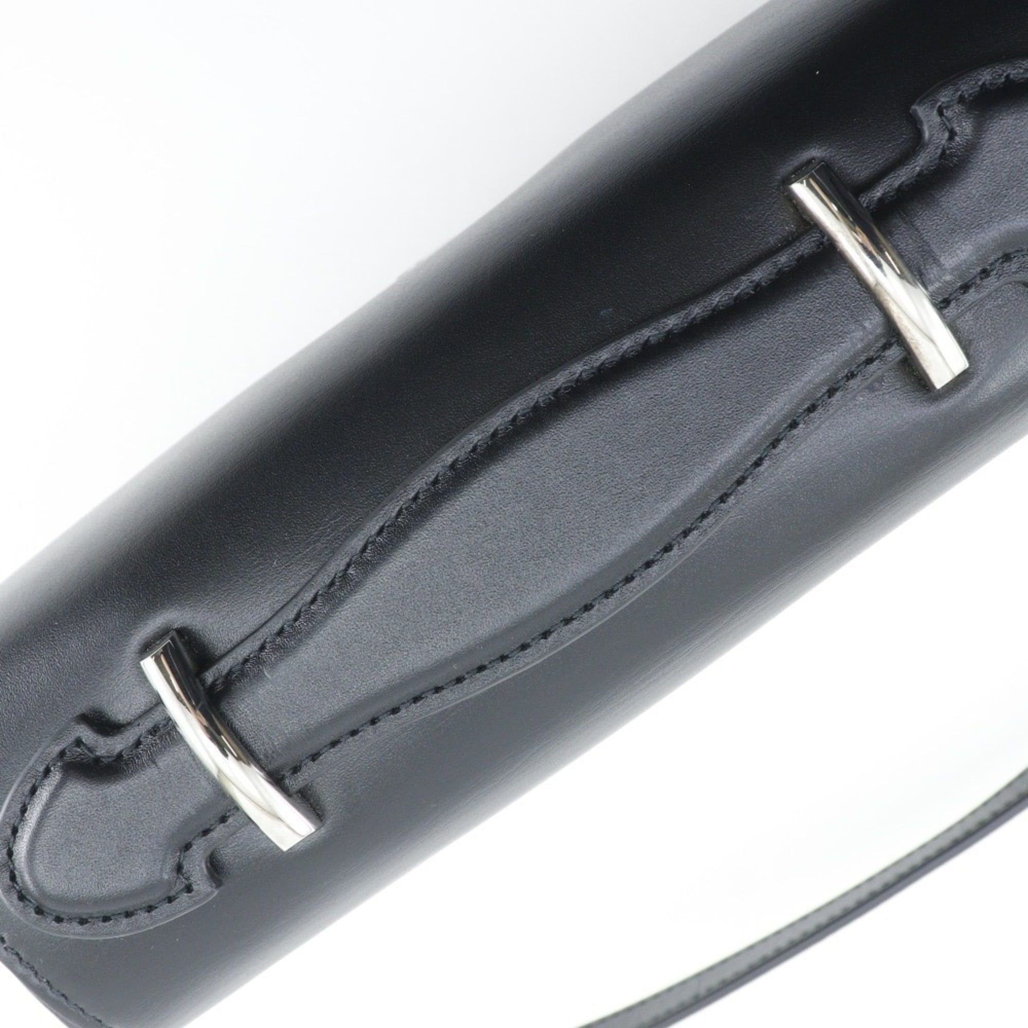 Gucci Gucci Petit GG Shoulder Bag, Double G, 2-Way, 739722, Leather, Black, Flap, GG, Women's Size ONE SIZE - 5 Thumbnail