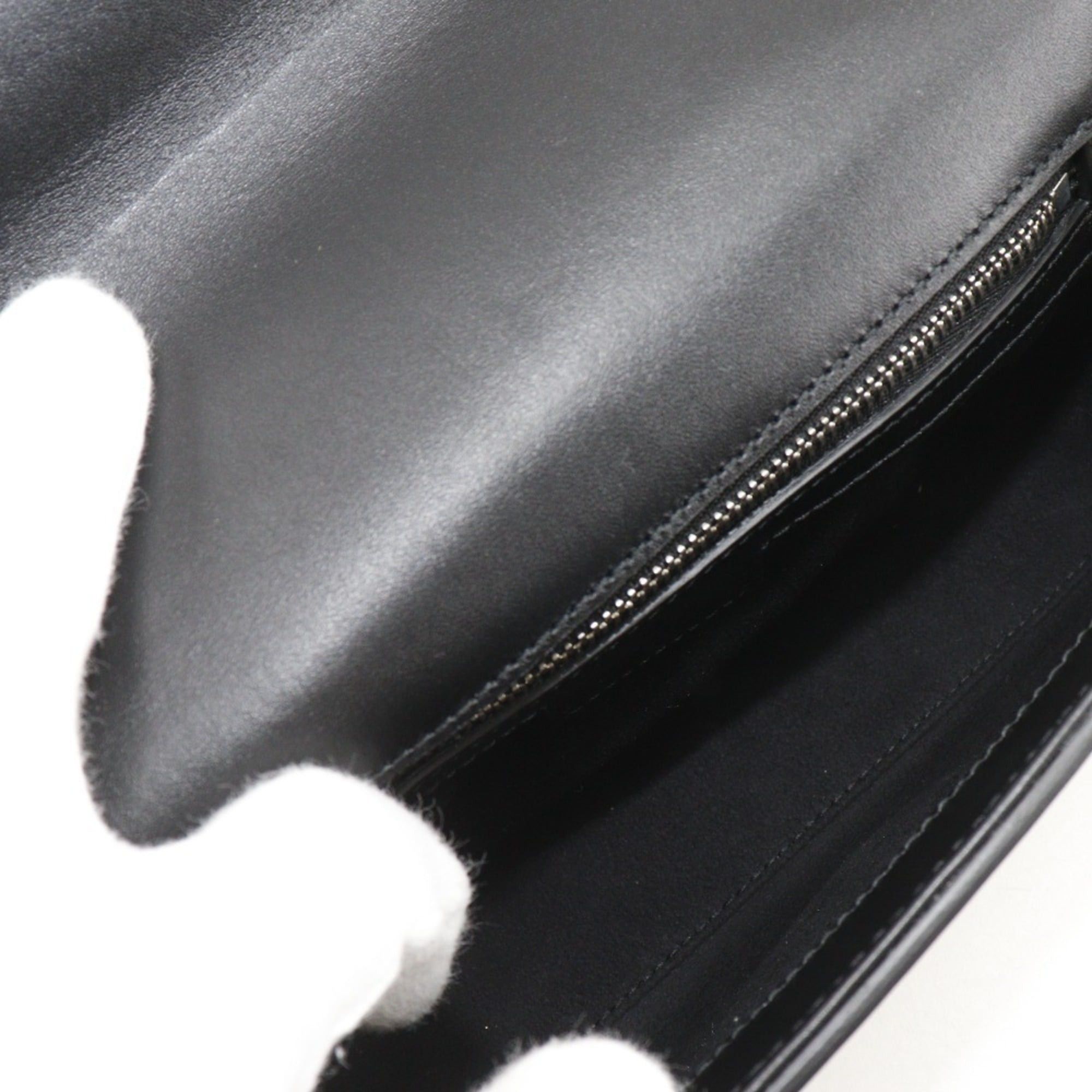 Gucci Gucci Petit GG Shoulder Bag, Double G, 2-Way, 739722, Leather, Black, Flap, GG, Women's Size ONE SIZE - 6 Thumbnail