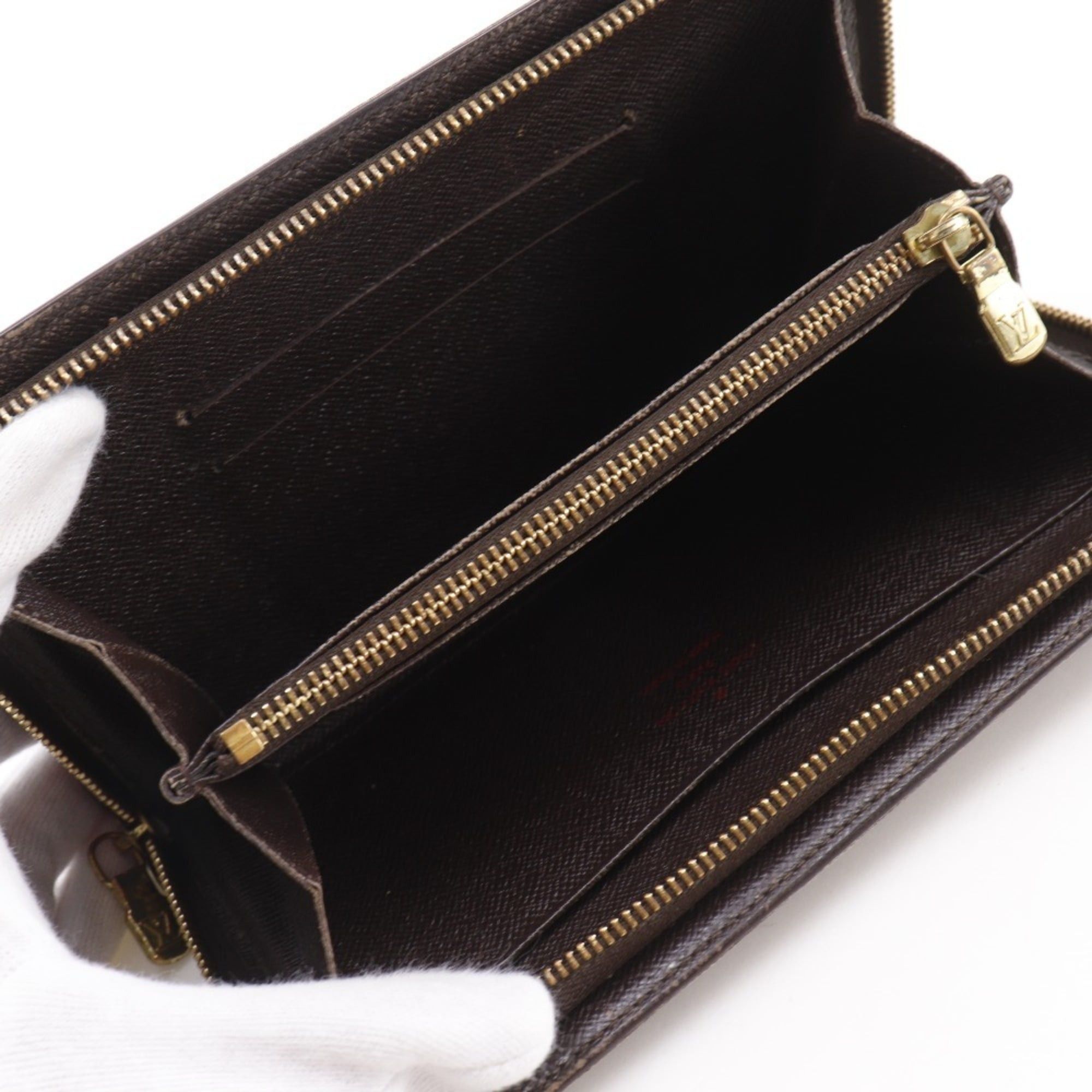 Louis Vuitton Louis Vuitton Porte Monnaie Zip Long Wallet N61728 Damier Canvas 2001 Brown CT1001 Zipper Unisex Size ONE SIZE - 7 Thumbnail