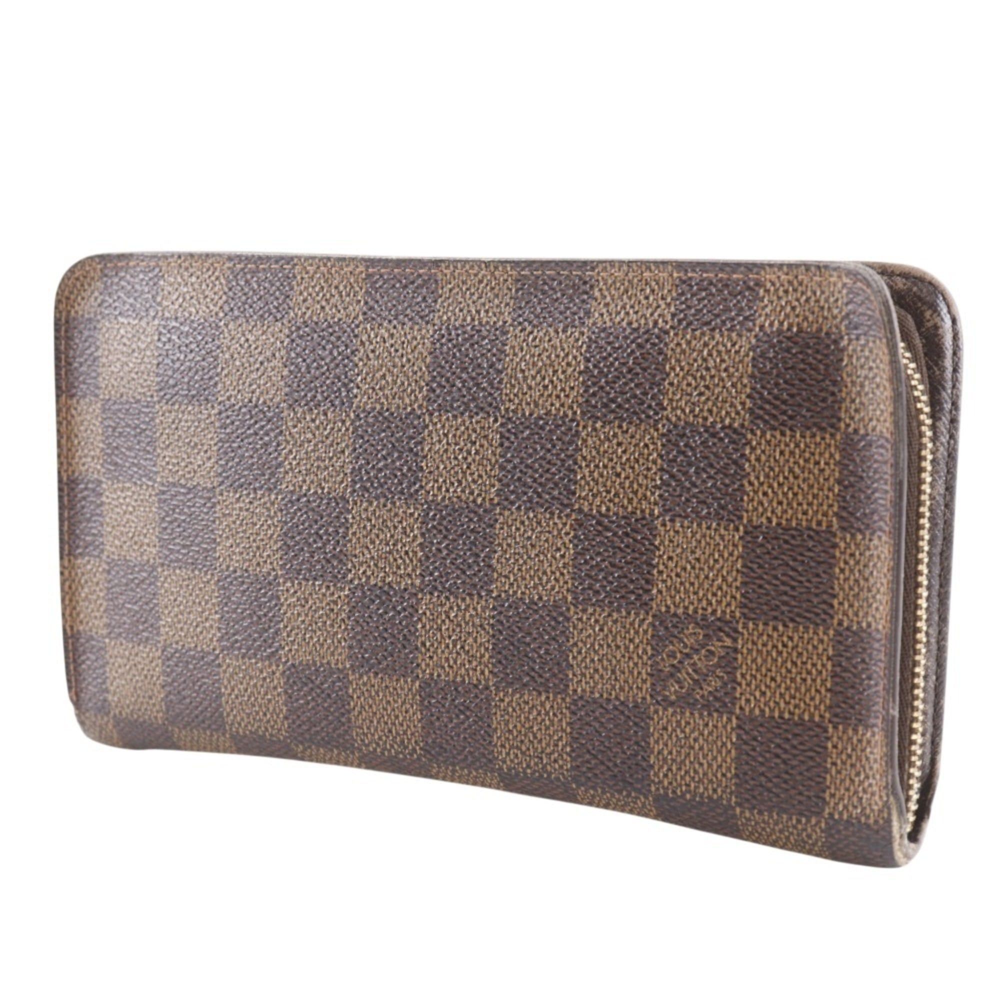 Louis Vuitton Louis Vuitton Porte Monnaie Zip Long Wallet N61728 Damier Canvas 2001 Brown CT1001 Zipper Unisex Size ONE SIZE - 2 Thumbnail