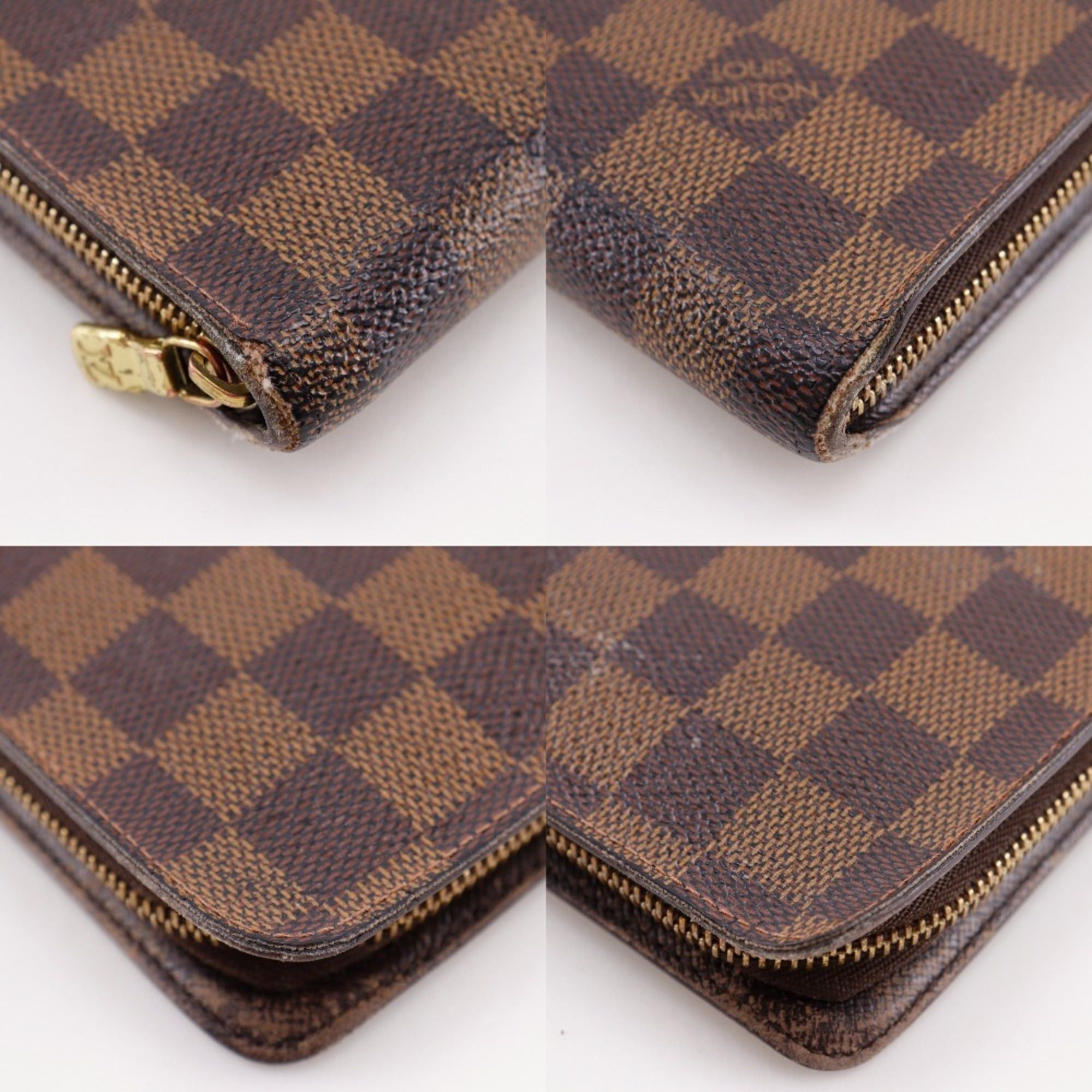 Louis Vuitton Louis Vuitton Porte Monnaie Zip Long Wallet N61728 Damier Canvas 2001 Brown CT1001 Zipper Unisex Size ONE SIZE - 4 Thumbnail