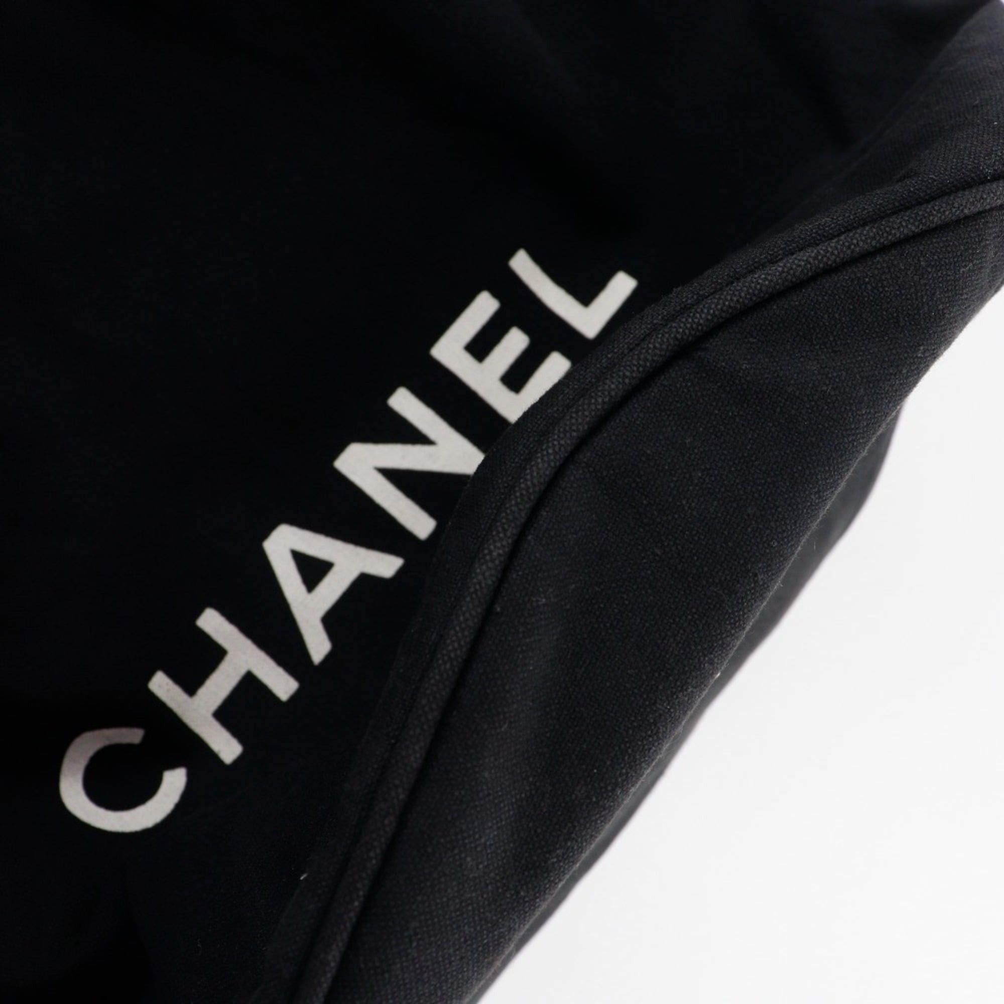 Chanel Chanel Pool Bag Shoulder Logo Cotton Black A5 Women's Size ONE SIZE - 13 Thumbnail