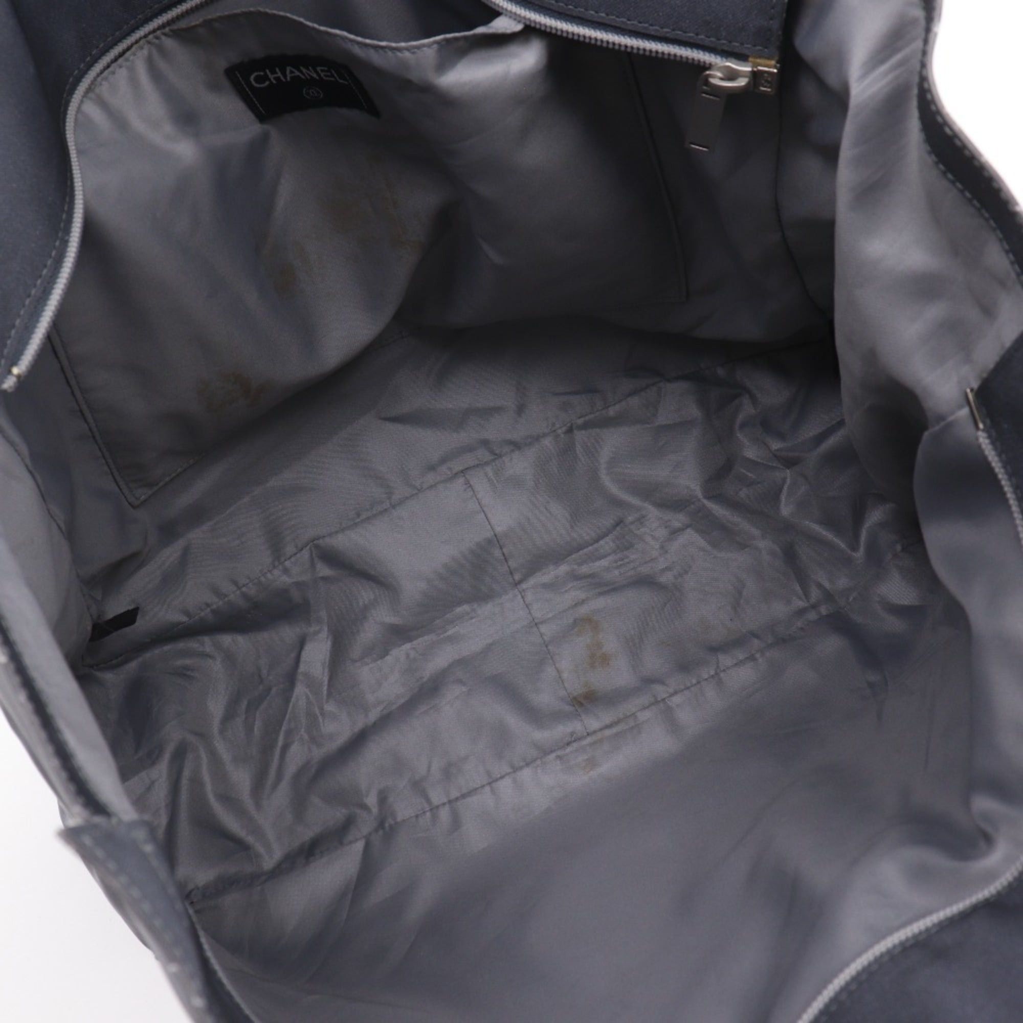 Chanel Chanel Sports Line Tote Bag Logo Nylon Gray A4 Zipper Women's Size ONE SIZE - 6 Thumbnail