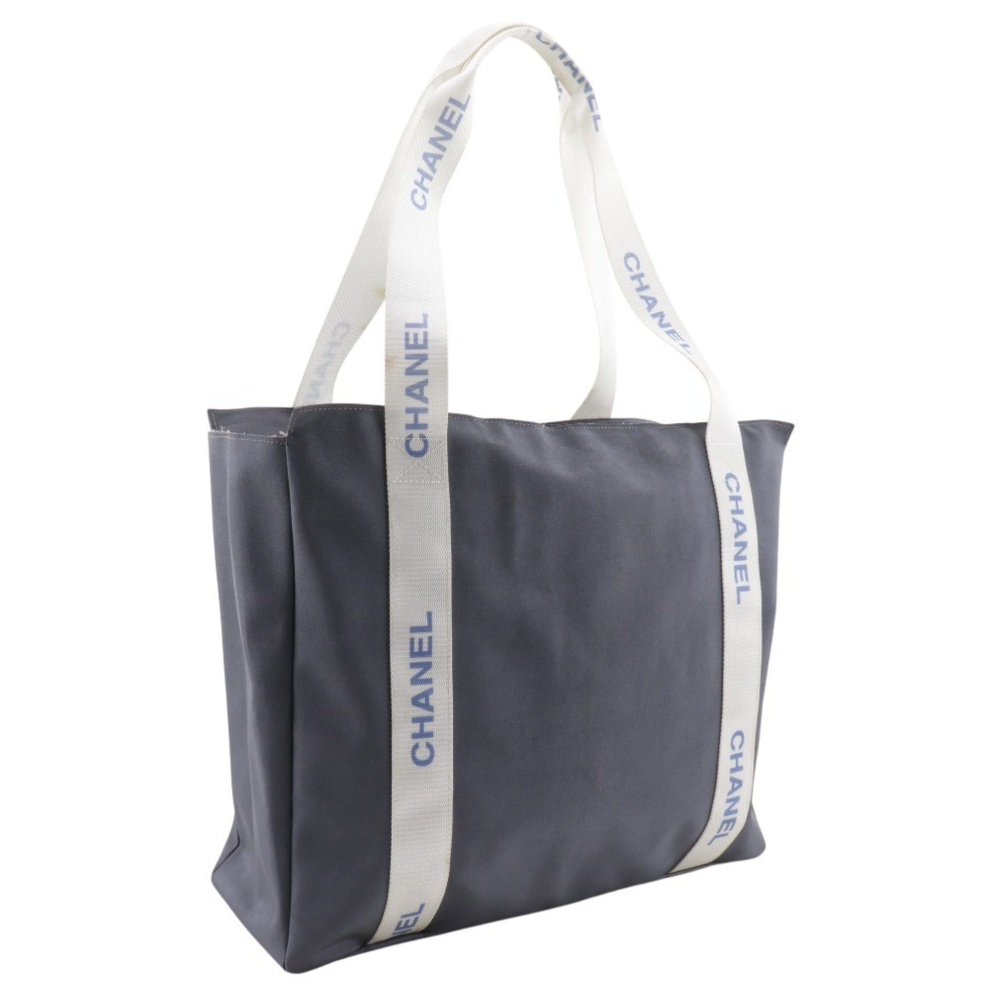 Chanel Chanel Sports Line Tote Bag Logo Nylon Gray A4 Zipper Women's Size ONE SIZE - 3 Thumbnail