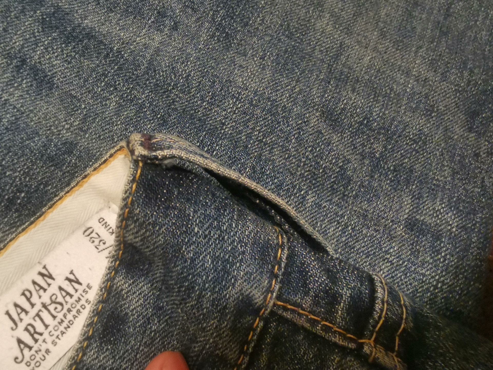 DENHAM Denham Japan Artisan Blue Distressed Jeans Size US 31 - 4 Thumbnail