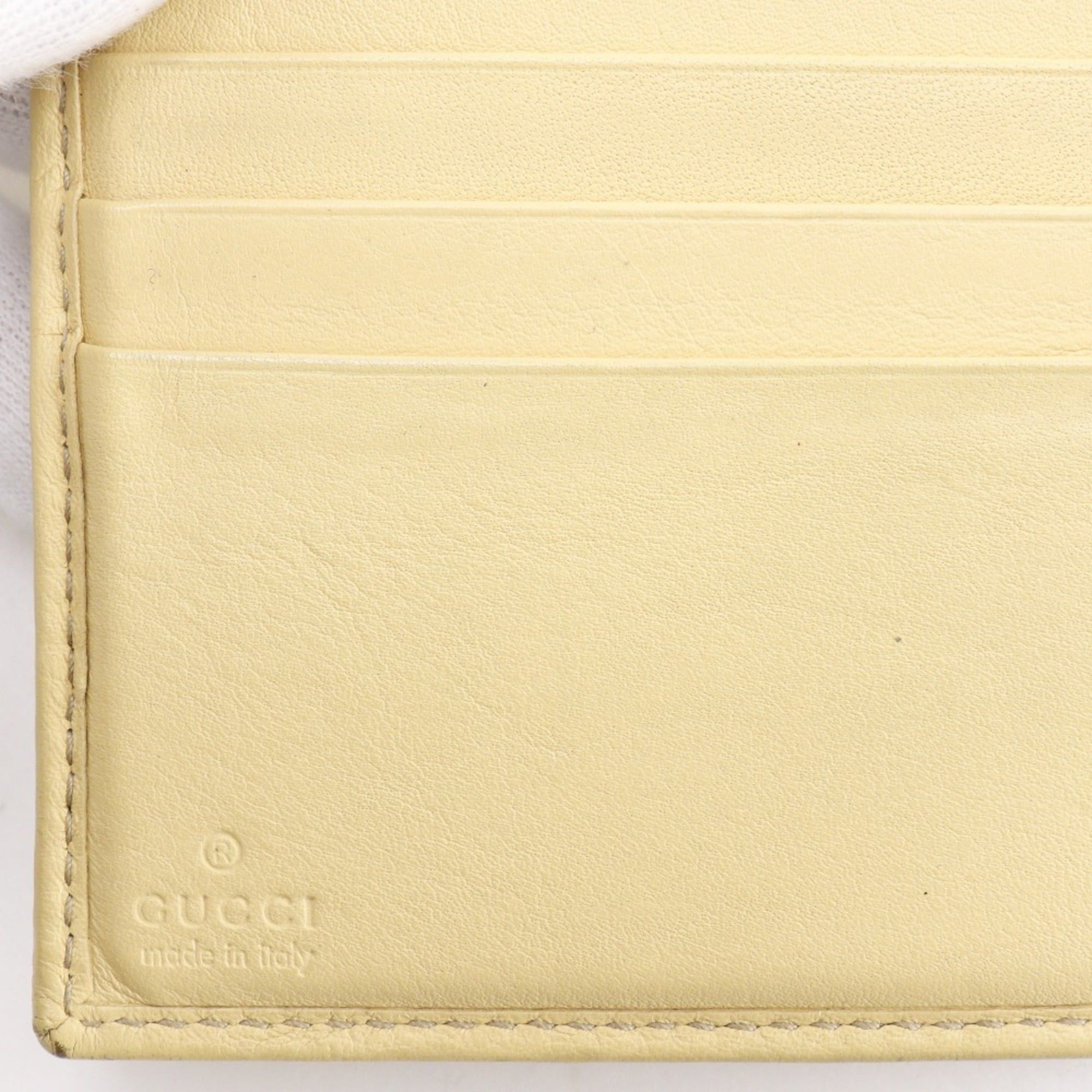 Gucci Gucci Bi-fold Wallet 112664 GG Canvas Beige Snap Button Women's Size ONE SIZE - 16 Thumbnail