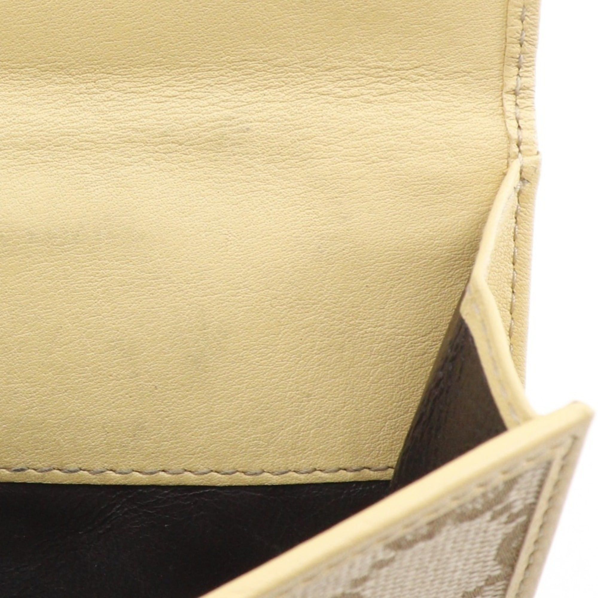 Gucci Gucci Bi-fold Wallet 112664 GG Canvas Beige Snap Button Women's Size ONE SIZE - 14 Thumbnail