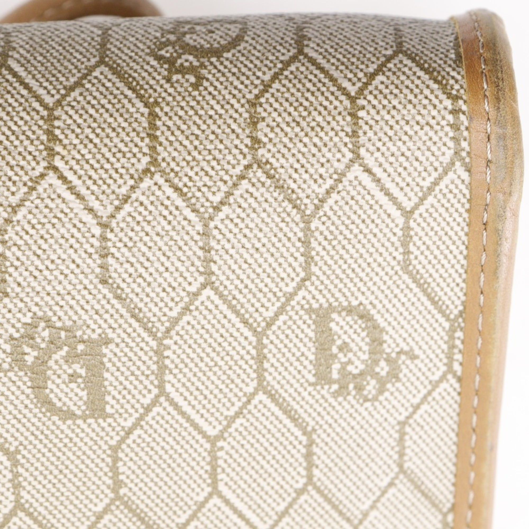 Dior Christian Dior Honeycomb Pattern Shoulder Bag, Vintage PVC, Beige, Magnetic Closure, Women's. Size ONE SIZE - 10 Thumbnail