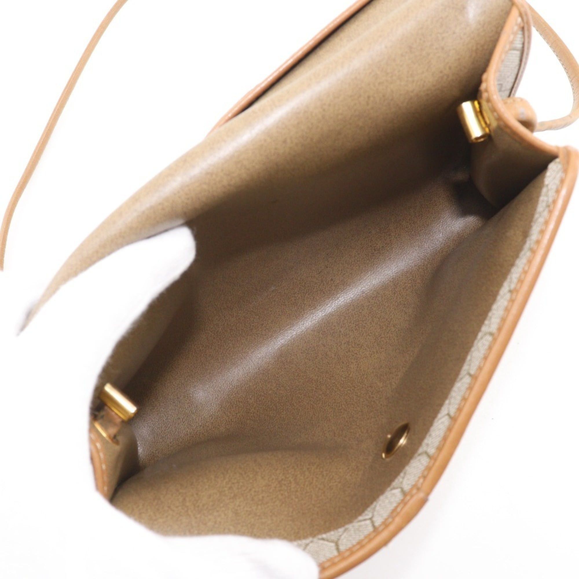 Dior Christian Dior Honeycomb Pattern Shoulder Bag, Vintage PVC, Beige, Magnetic Closure, Women's. Size ONE SIZE - 5 Thumbnail
