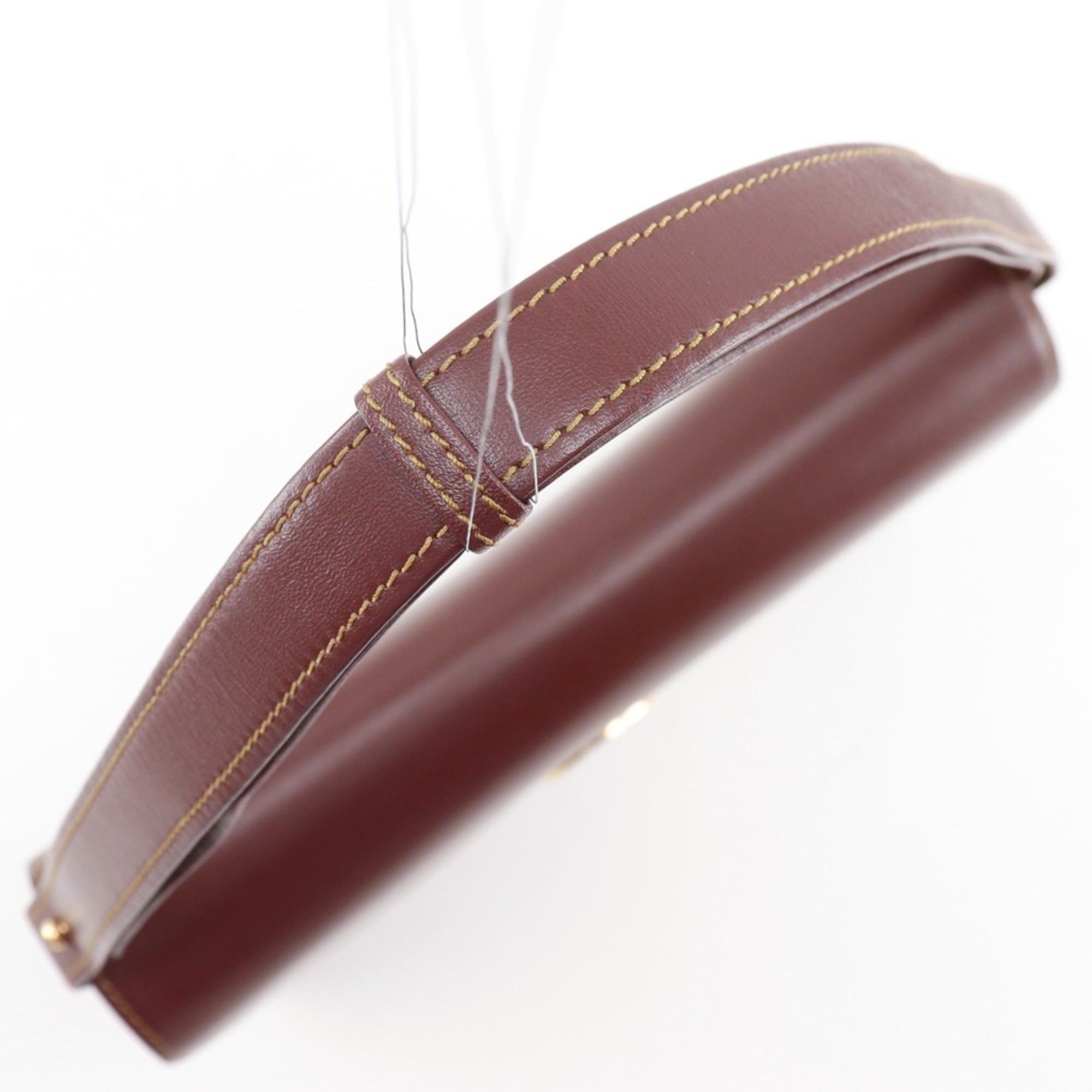 Cartier Cartier Must Line Shoulder Bag, Calfskin, Bordeaux, A5 size, Flap Closure, Women's Size ONE SIZE - 5 Thumbnail