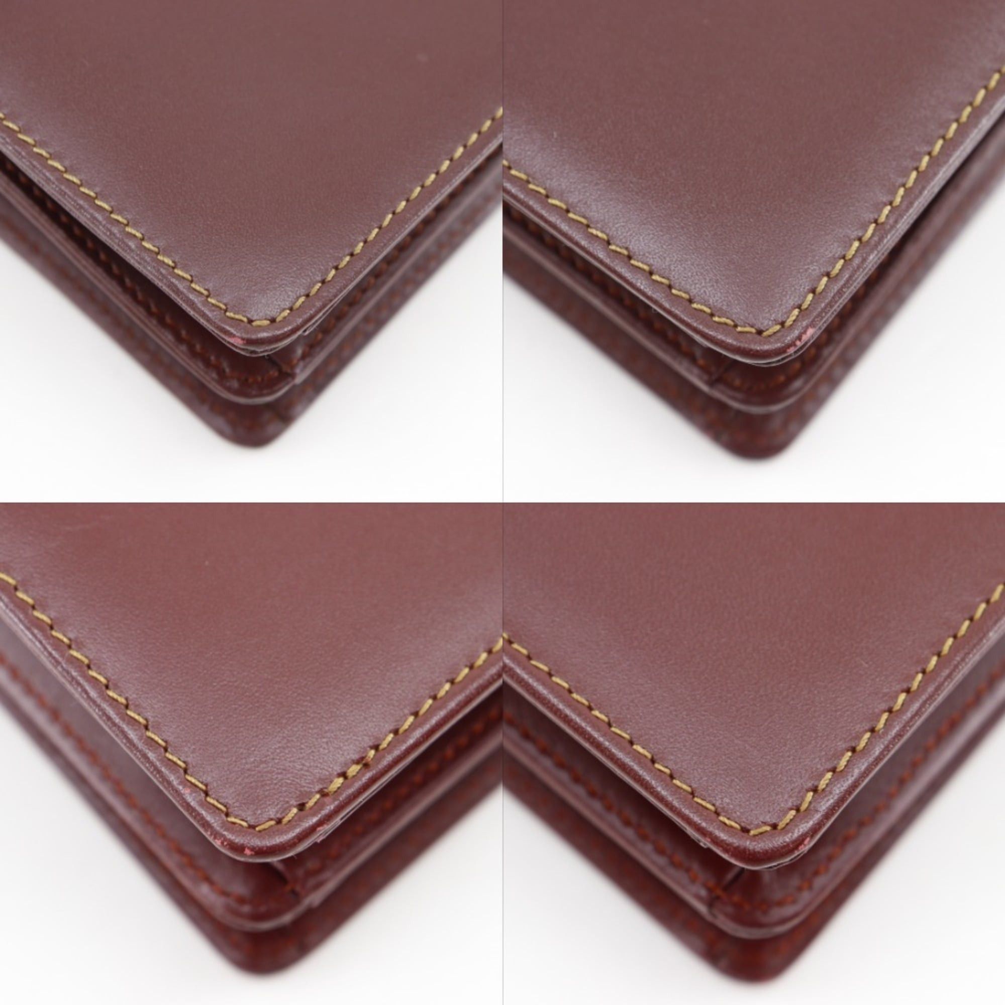 Cartier Cartier Must Line Shoulder Bag, Calfskin, Bordeaux, A5 size, Flap Closure, Women's Size ONE SIZE - 4 Thumbnail