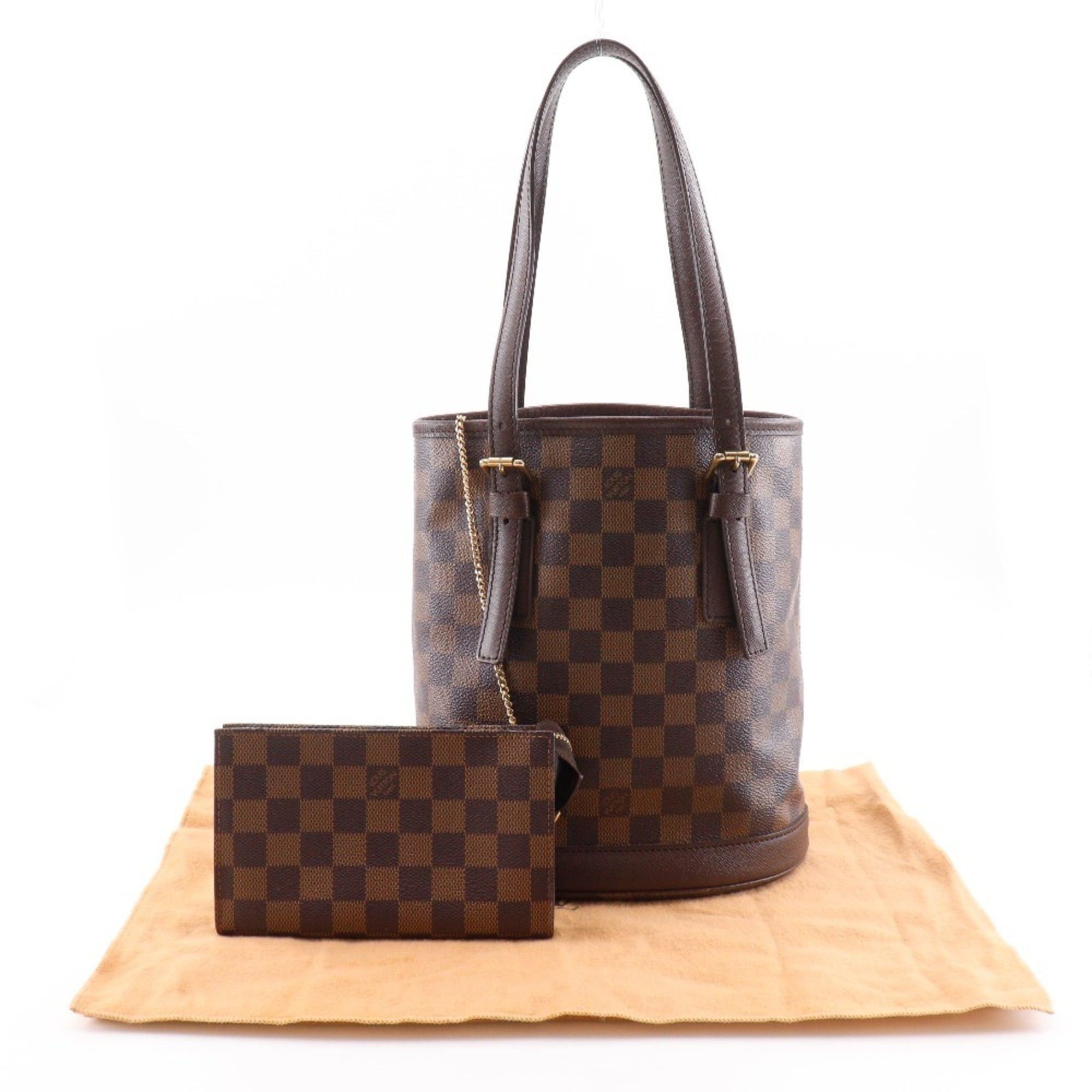 Louis Vuitton Louis Vuitton Mare Tote Bag N42240 Damier Canvas 2001 Brown SP1001 A5 Open Male Women's Size ONE SIZE - 17 Thumbnail