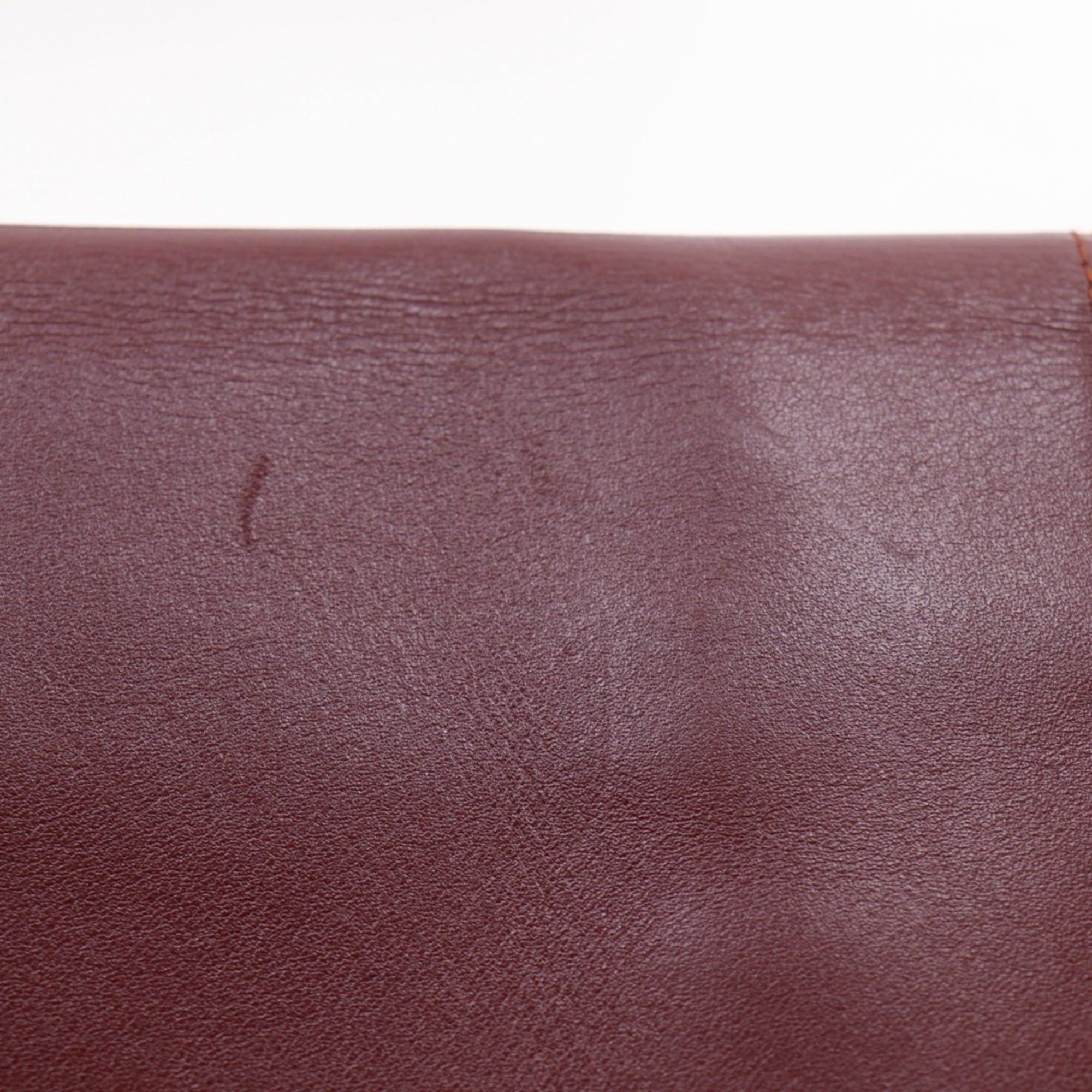 Cartier Cartier Must Line Clutch Bag, Calfskin, Bordeaux, Magnetic Closure, Women's Size ONE SIZE - 9 Thumbnail