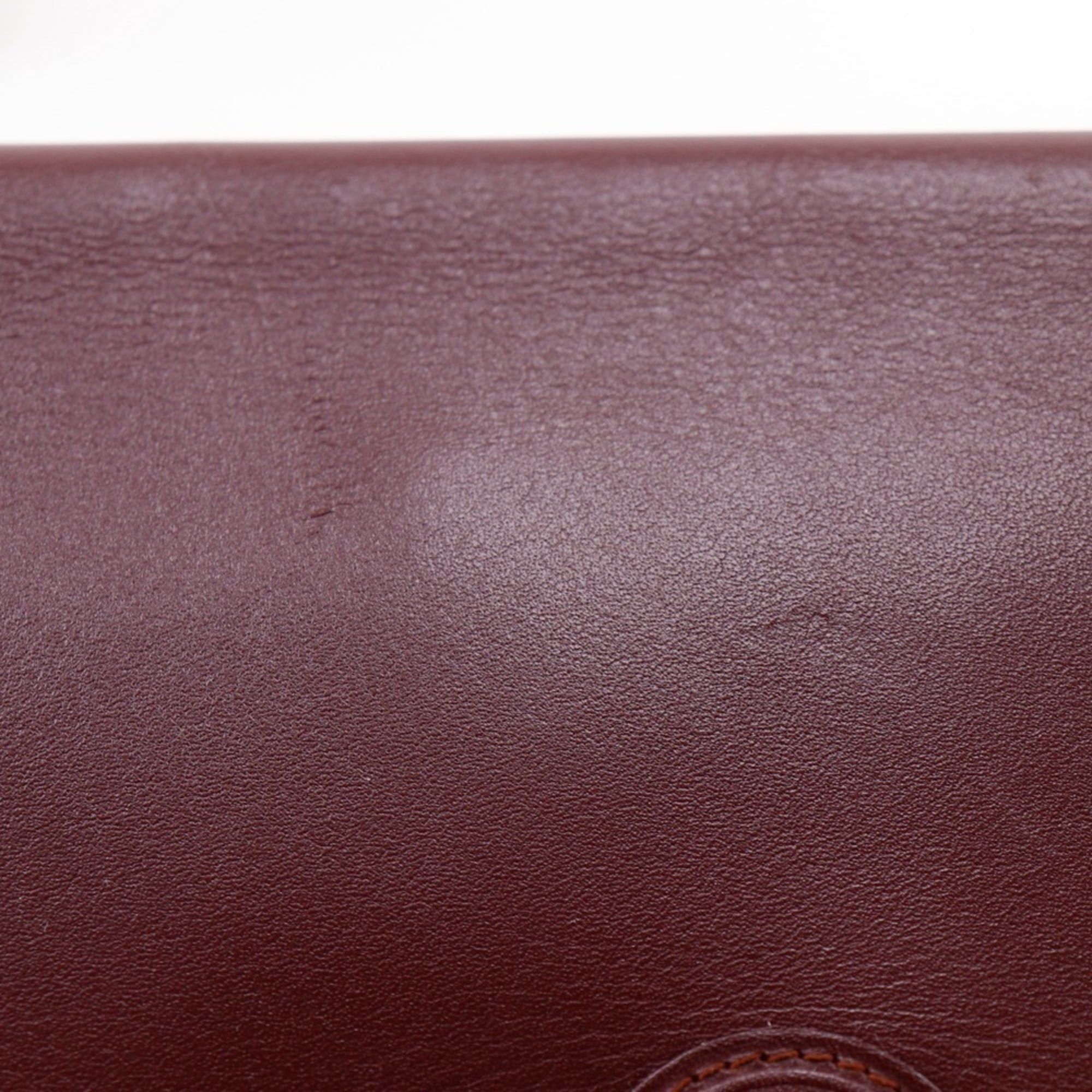 Cartier Cartier Must Line Clutch Bag, Calfskin, Bordeaux, Magnetic Closure, Women's Size ONE SIZE - 10 Thumbnail
