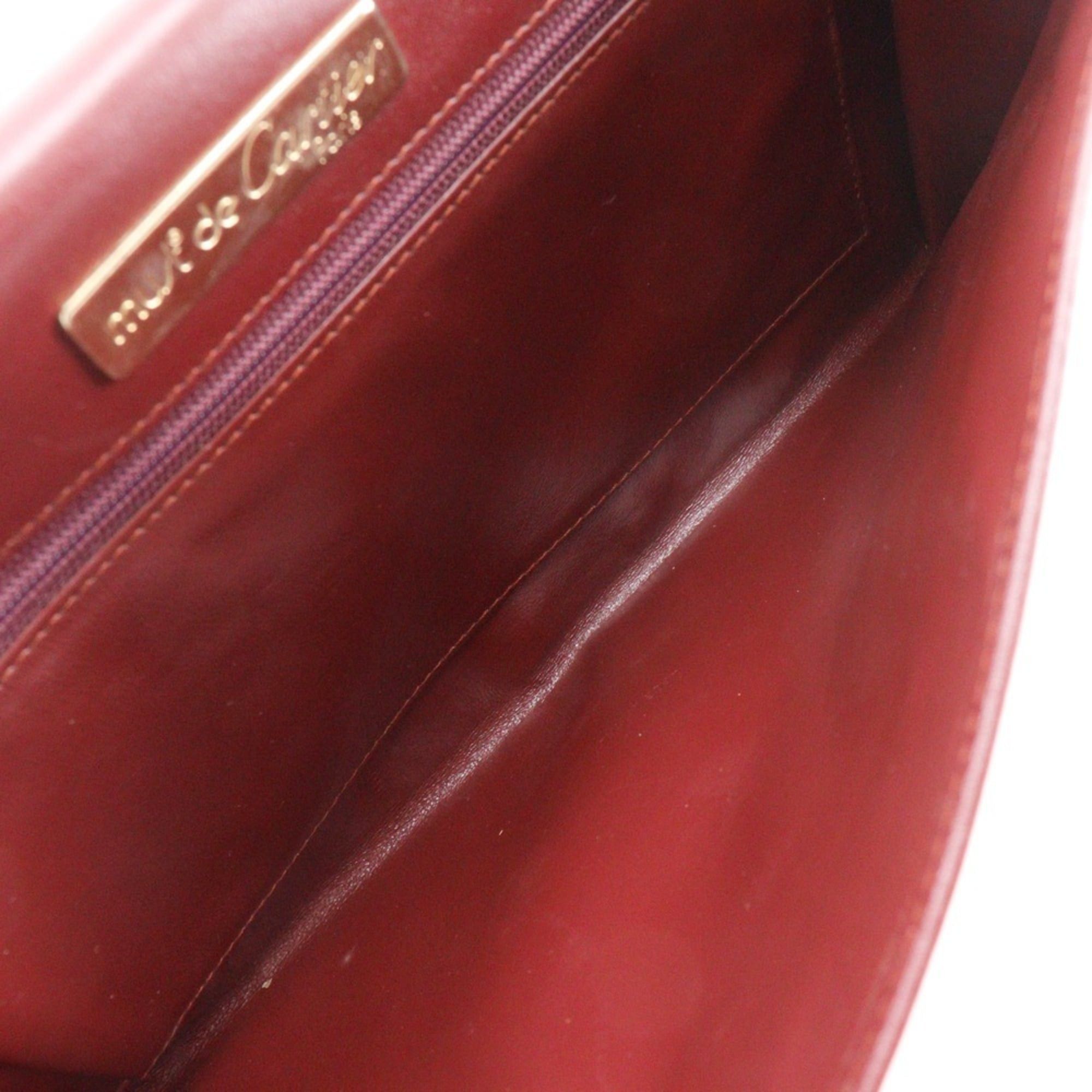 Cartier Cartier Must Line Clutch Bag, Calfskin, Bordeaux, Magnetic Closure, Women's Size ONE SIZE - 5 Thumbnail