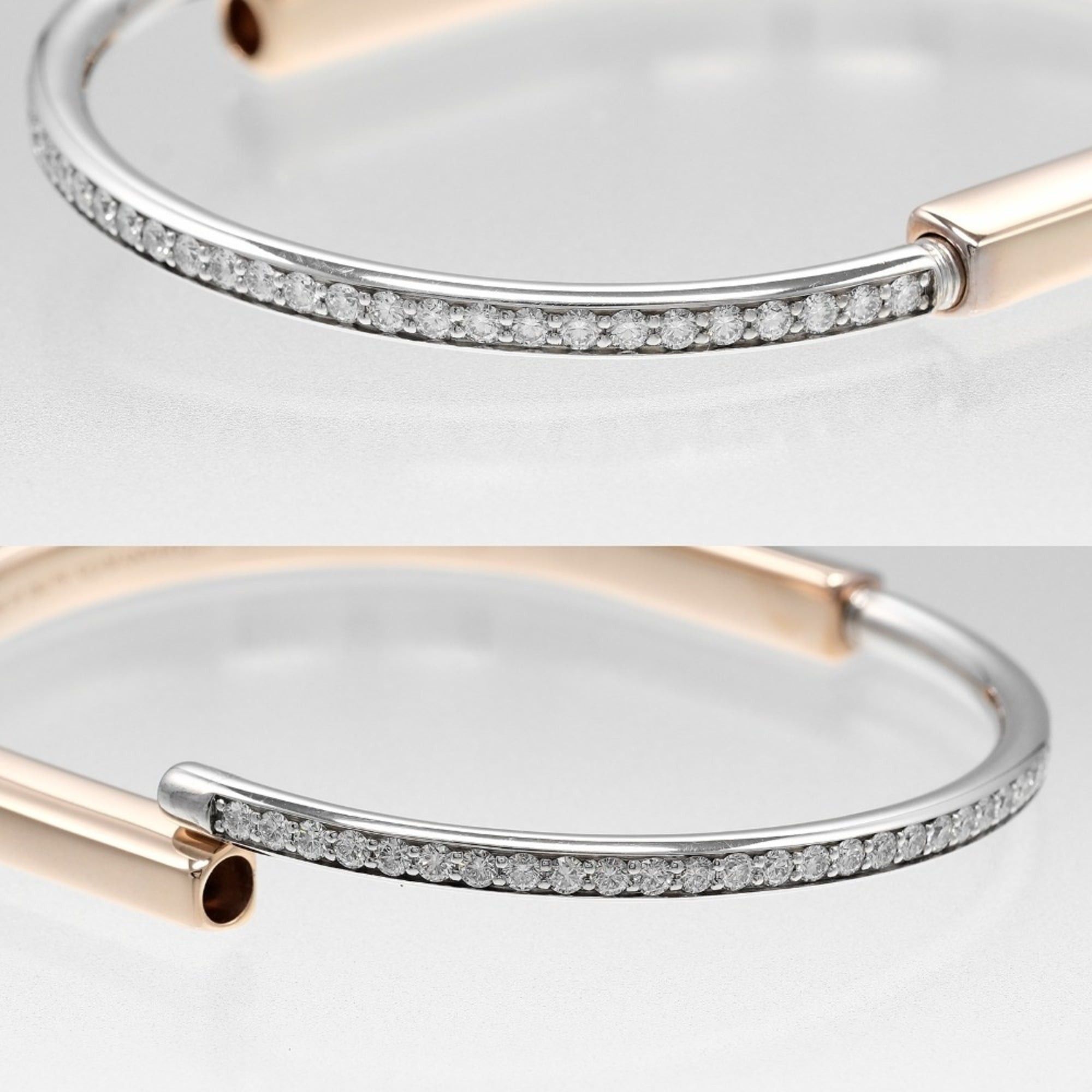 Tiffany & Co. Tiffany & Co. Lock Bracelet, 18K Pink Gold x White Diamond, Approx. 36.8g, Women's. Size ONE SIZE - 7 Thumbnail