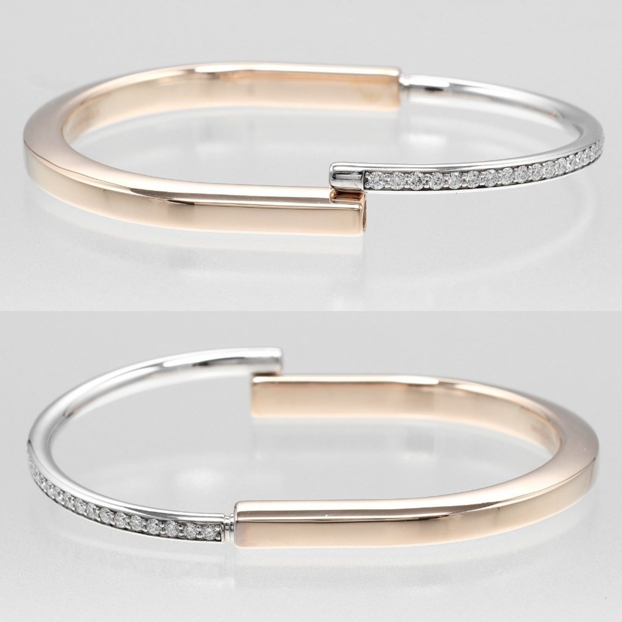 Tiffany & Co. Tiffany & Co. Lock Bracelet, 18K Pink Gold x White Diamond, Approx. 36.8g, Women's. Size ONE SIZE - 5 Thumbnail