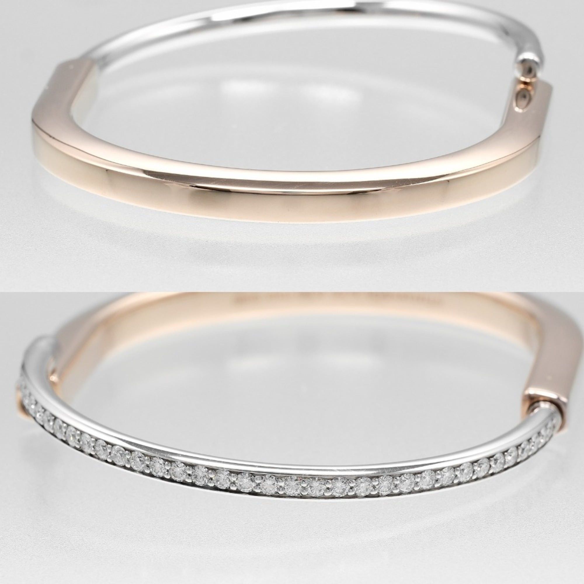 Tiffany & Co. Tiffany & Co. Lock Bracelet, 18K Pink Gold x White Diamond, Approx. 36.8g, Women's. Size ONE SIZE - 6 Thumbnail
