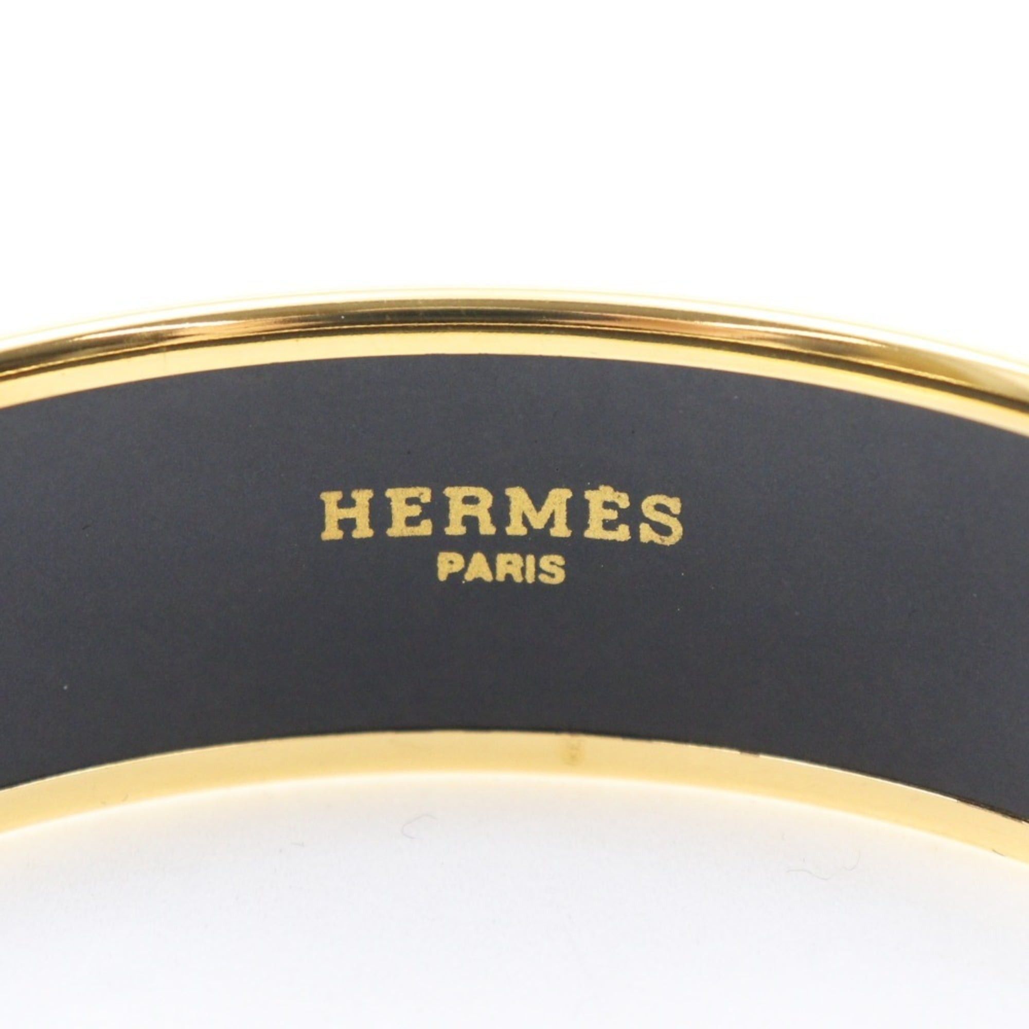 Hermes Hermes EmailGM Bangle, Cloisonné Enamel, Horse Design, Gold Plated, Red, Approx. 33.4g, Women's Size ONE SIZE - 5 Thumbnail