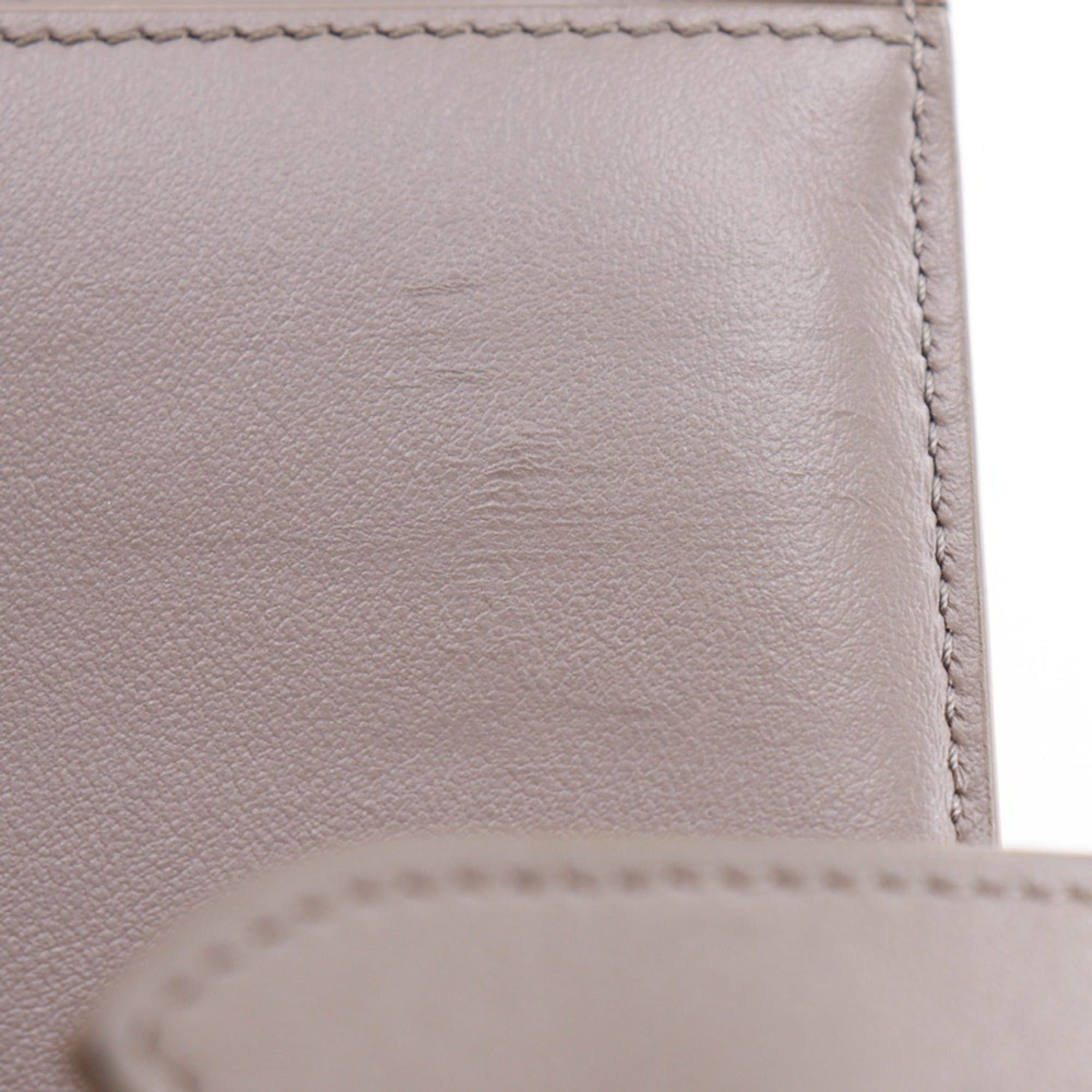 Celine Celine Medium Strap Wallet, Bi-fold Leather, Greige, Snap Button, Women's Size ONE SIZE - 13 Thumbnail