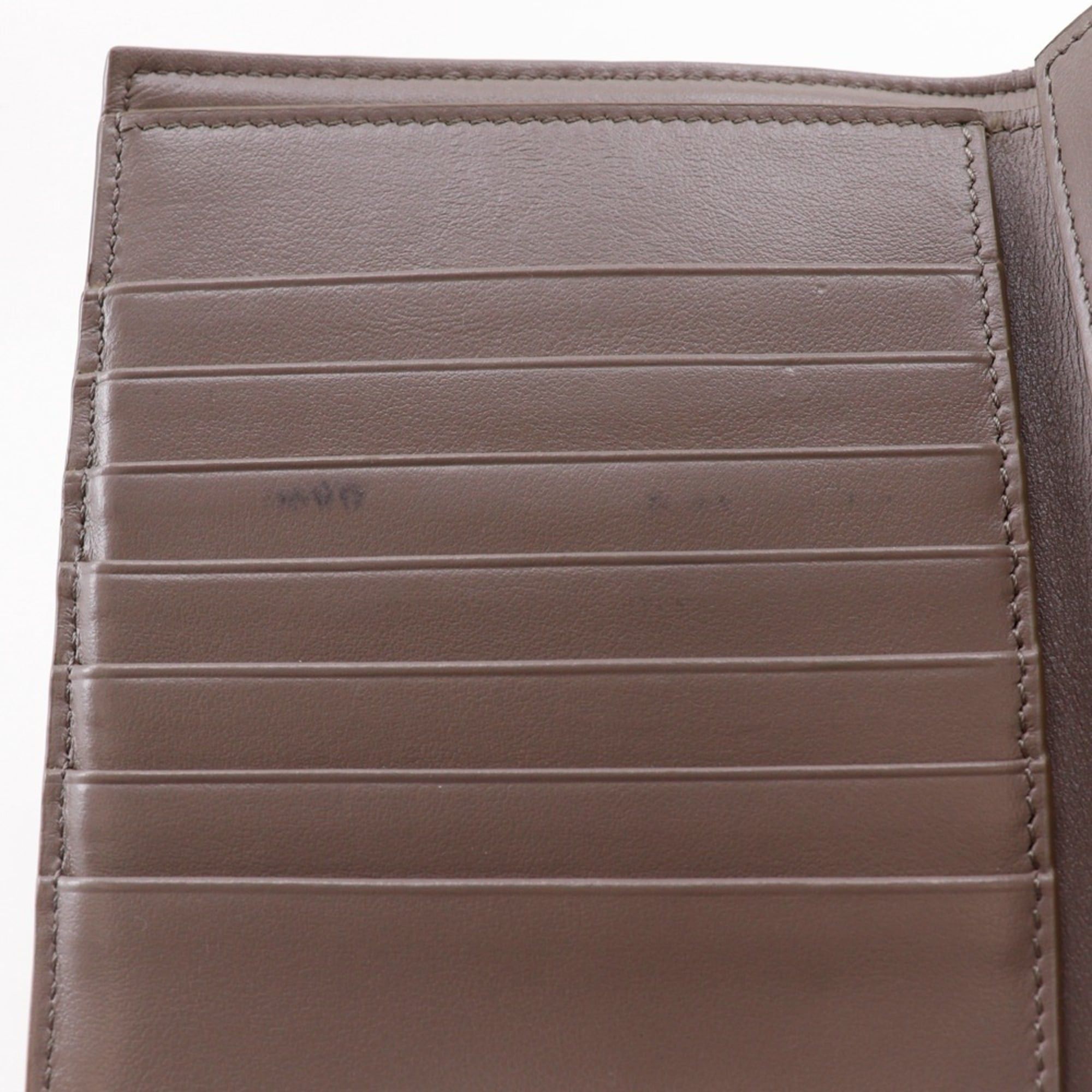 Celine Celine Medium Strap Wallet, Bi-fold Leather, Greige, Snap Button, Women's Size ONE SIZE - 14 Thumbnail