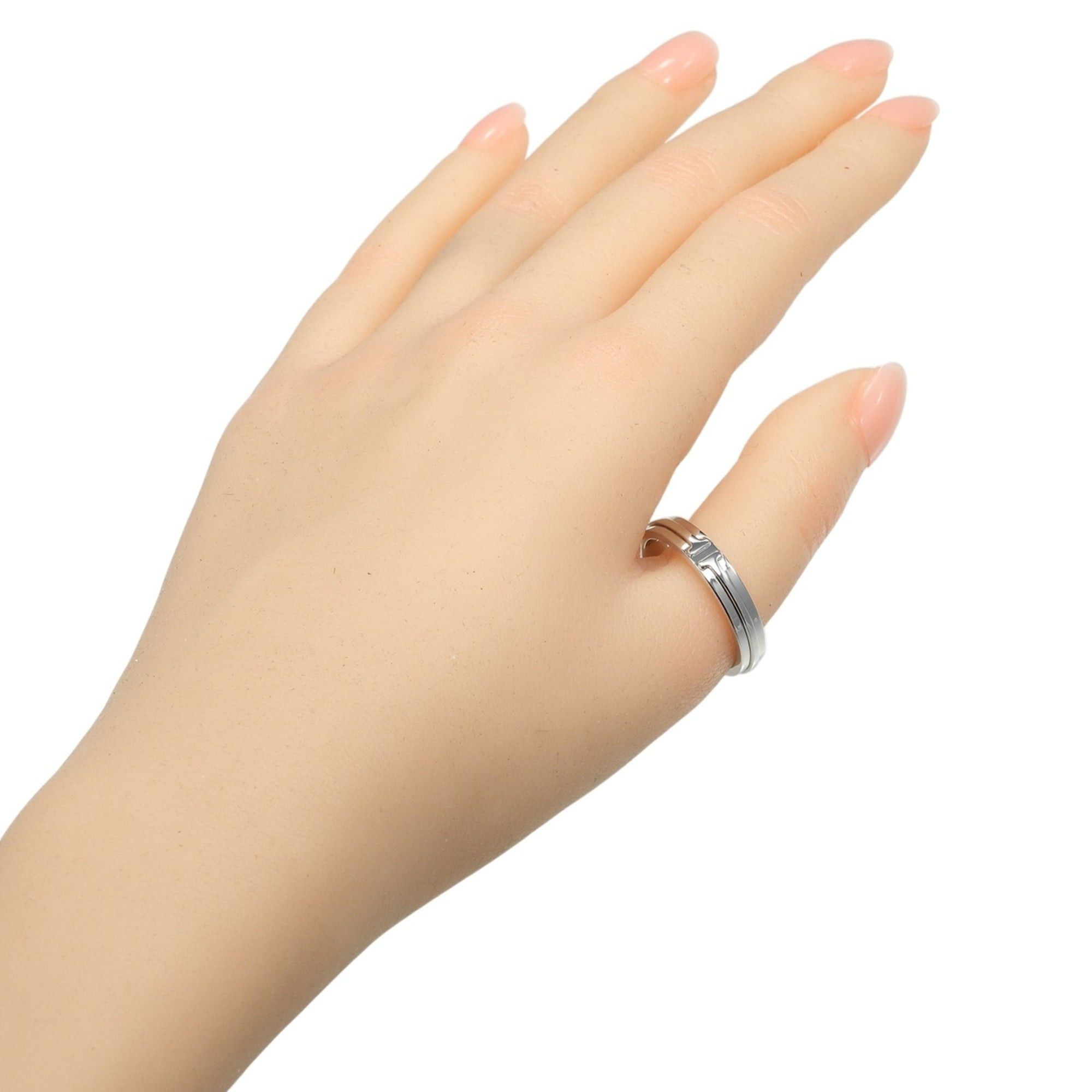 Tiffany & Co. Tiffany & Co. T Narrow Ring, Size 23.5, 18K White Gold, Approx. 9.3g. Size ONE SIZE - 2 Thumbnail