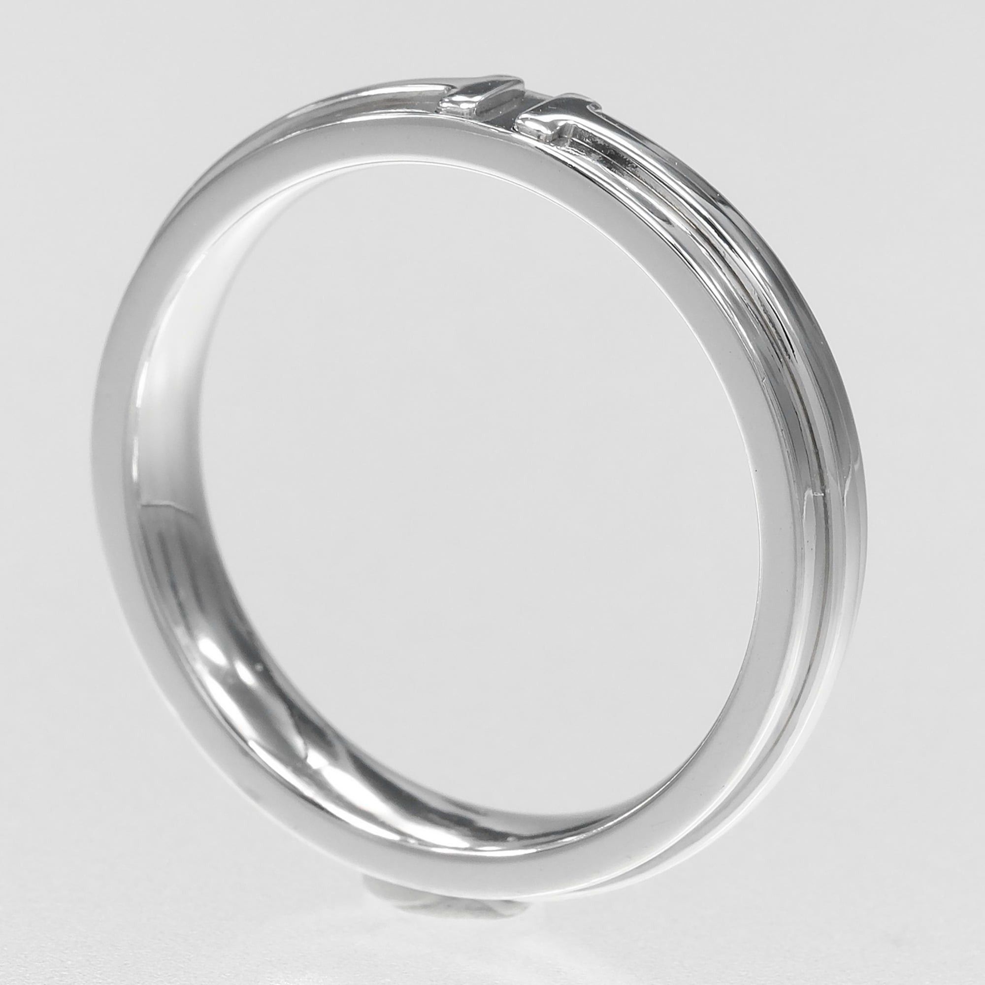 Tiffany & Co. Tiffany & Co. T Narrow Ring, Size 23.5, 18K White Gold, Approx. 9.3g. Size ONE SIZE - 3 Thumbnail