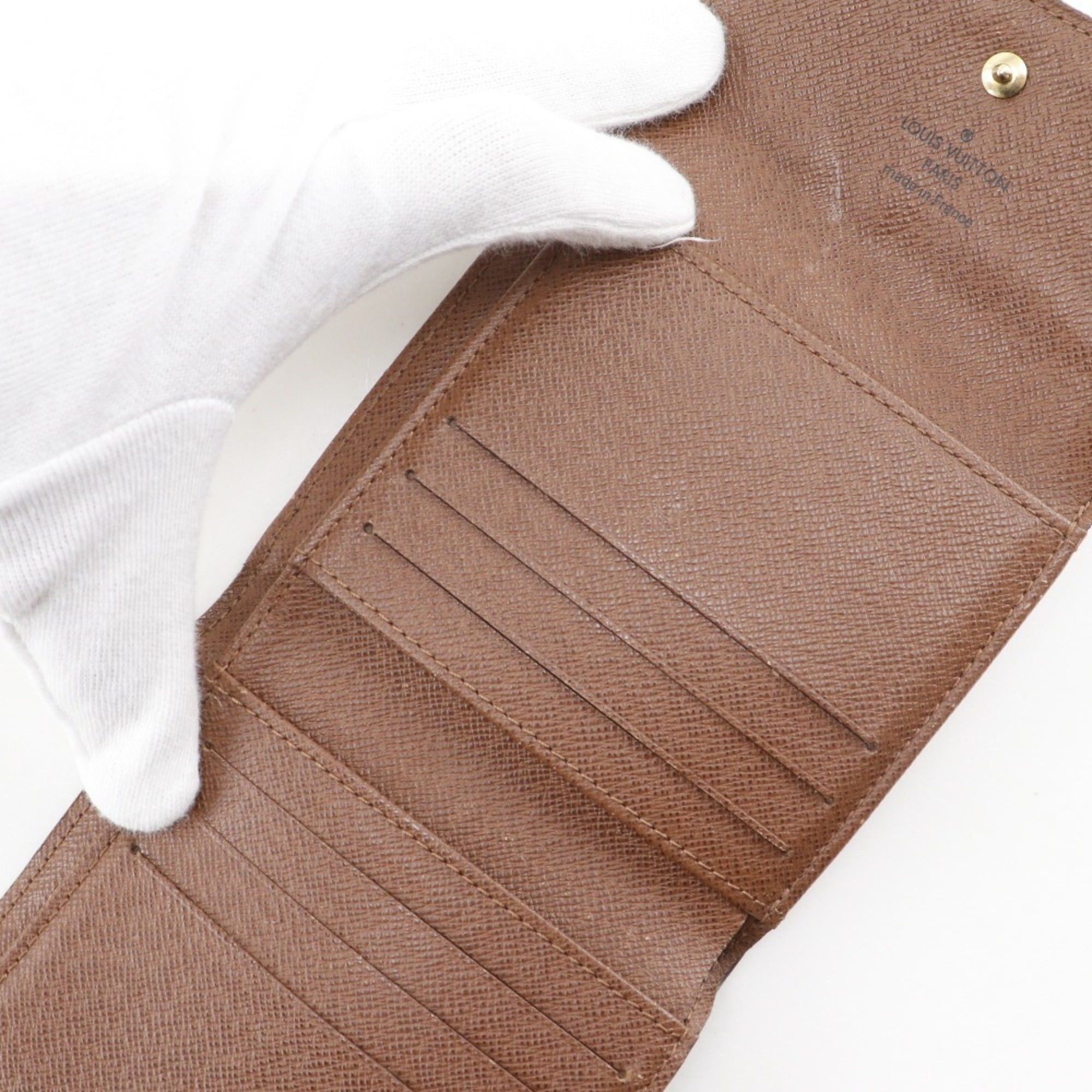 Louis Vuitton Louis Vuitton Portemonnaie Billet Cartes Credit Bi-fold Wallet, M61652, Monogram Canvas, 2008, Brown, SP2088, Snap Button, Unisex Size ONE SIZE - 10 Thumbnail
