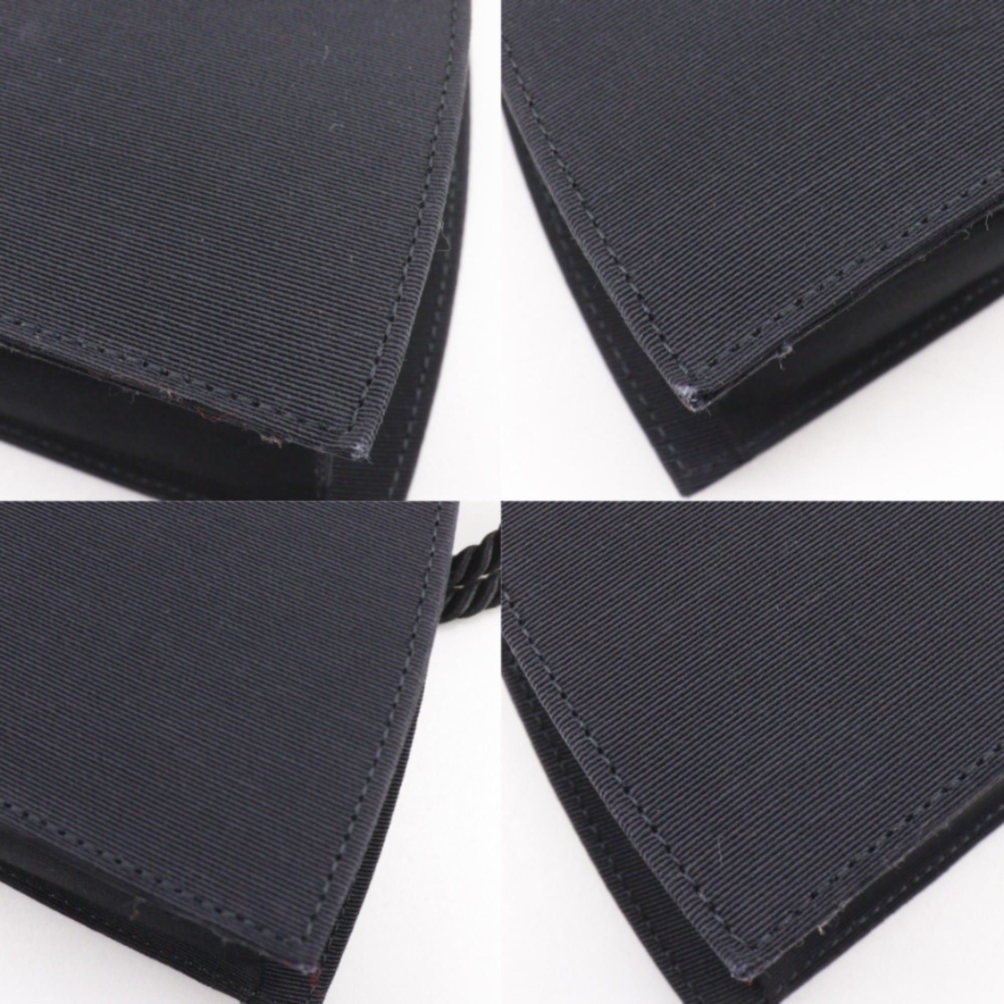 Yves Saint Laurent Yves Saint Laurent Party Bag, Shoulder 2-Way Clutch, Cotton, Black, 2-Way, Magnetic Closure, Bag for Women Size ONE SIZE - 4 Thumbnail