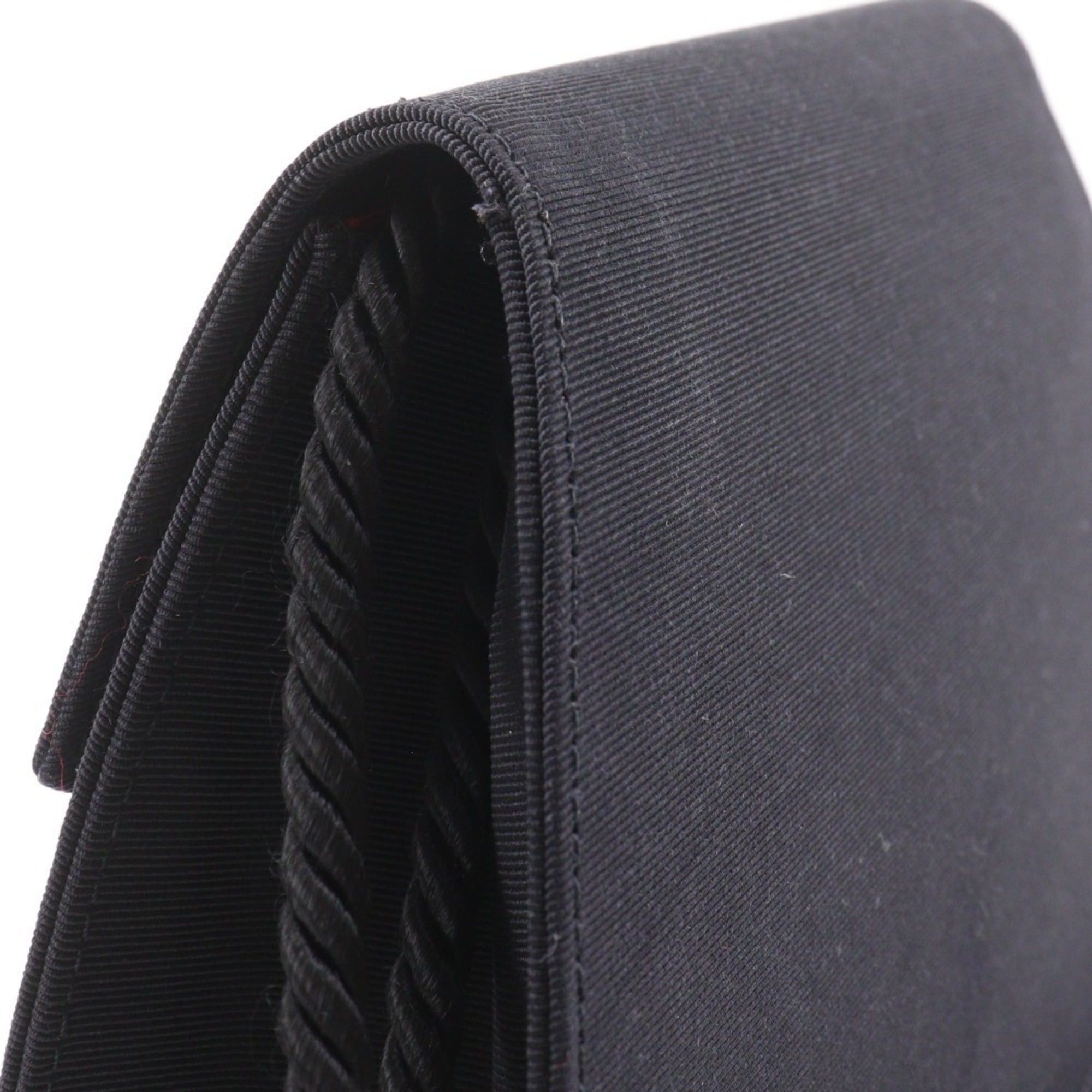 Yves Saint Laurent Yves Saint Laurent Party Bag, Shoulder 2-Way Clutch, Cotton, Black, 2-Way, Magnetic Closure, Bag for Women Size ONE SIZE - 15 Thumbnail