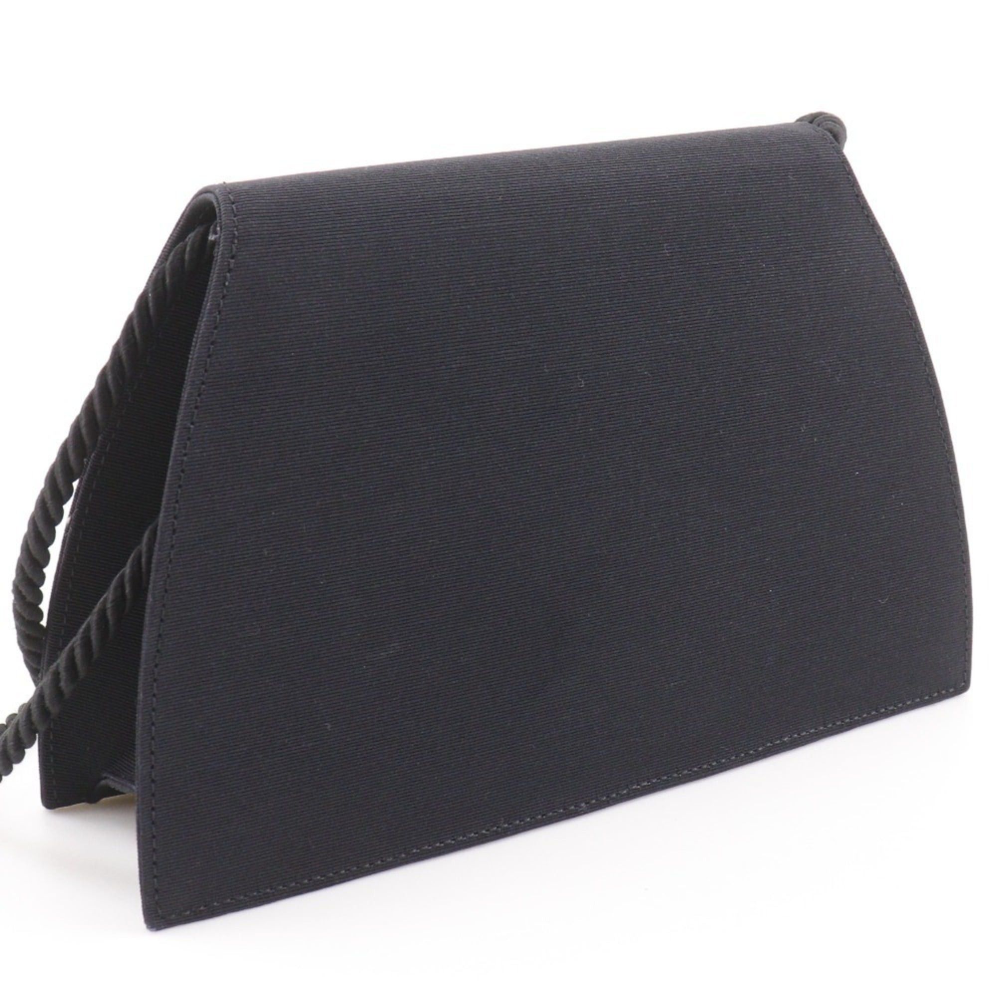 Yves Saint Laurent Yves Saint Laurent Party Bag, Shoulder 2-Way Clutch, Cotton, Black, 2-Way, Magnetic Closure, Bag for Women Size ONE SIZE - 3 Thumbnail