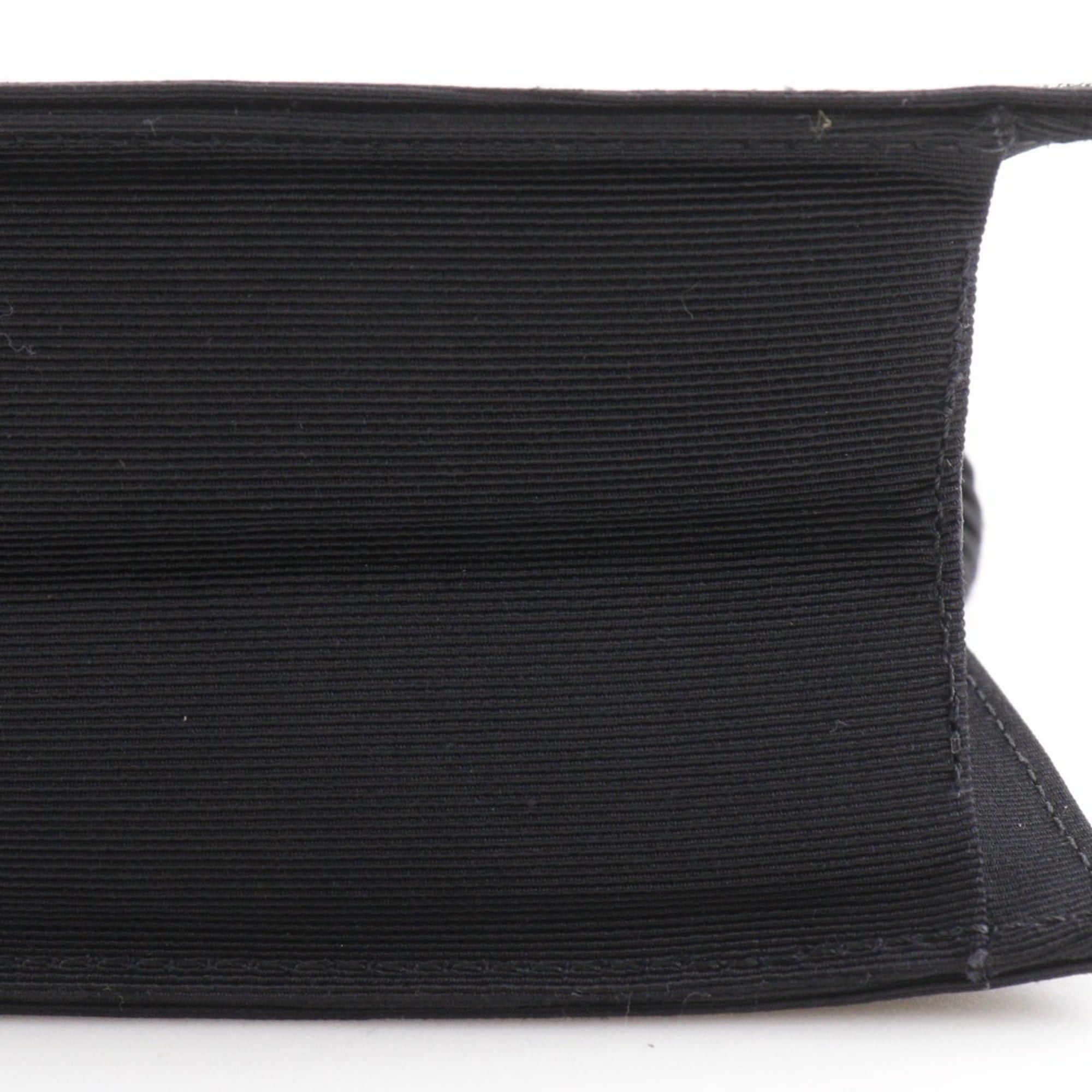 Yves Saint Laurent Yves Saint Laurent Party Bag, Shoulder 2-Way Clutch, Cotton, Black, 2-Way, Magnetic Closure, Bag for Women Size ONE SIZE - 11 Thumbnail