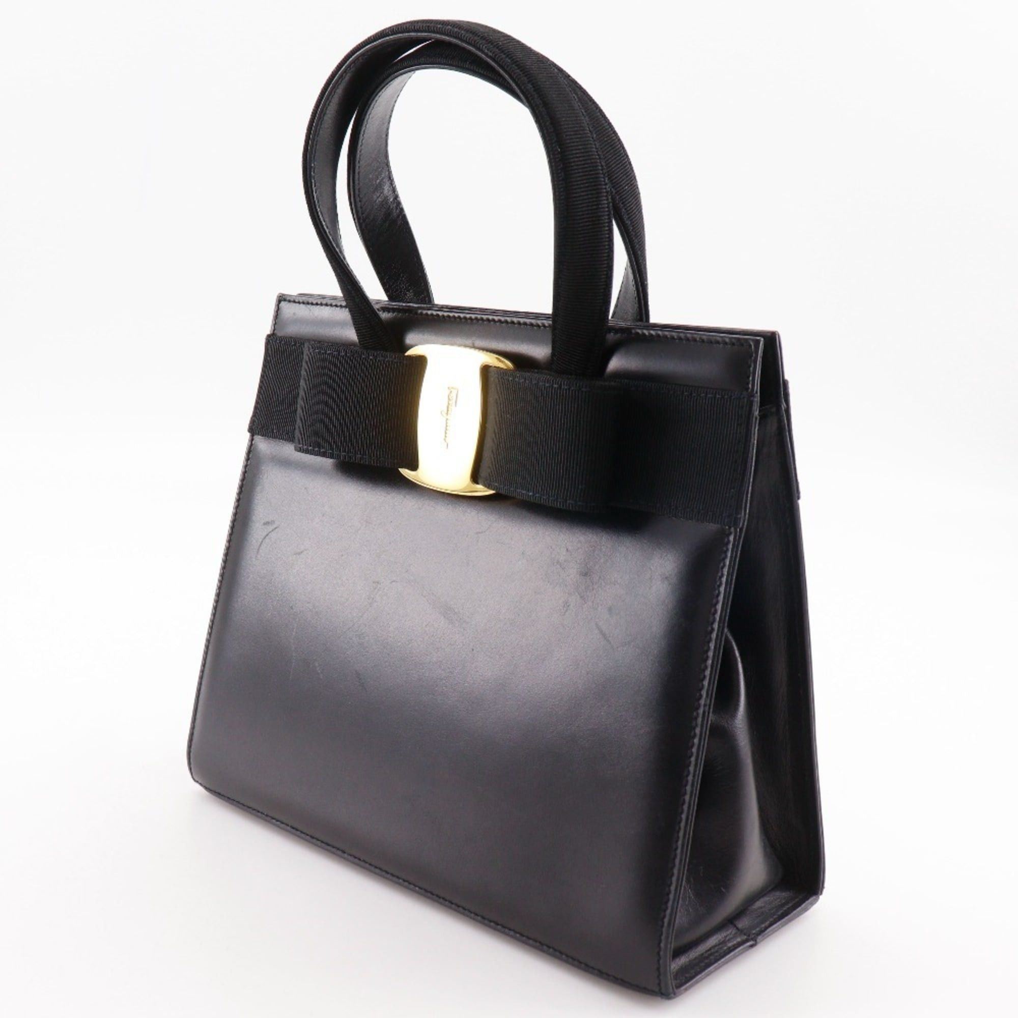 Salvatore Ferragamo Salvatore Ferragamo Vara Ribbon Handbag 2-Way Shoulder Bag BA214178 Calfskin Black 2-way A5 Magnetic Closure Women's Size ONE SIZE - 2 Thumbnail